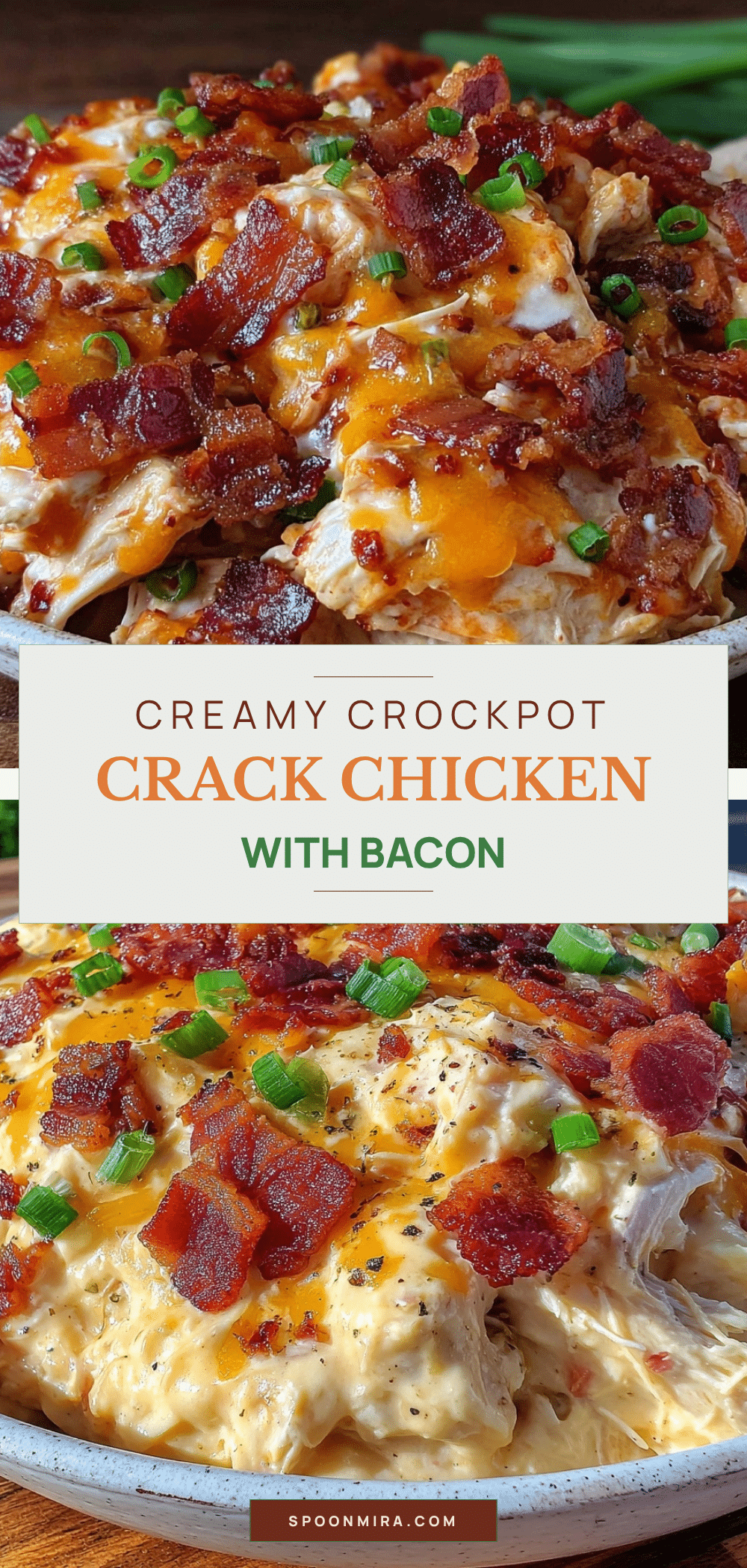 creamy crockpot crack chicken with bacon recipe