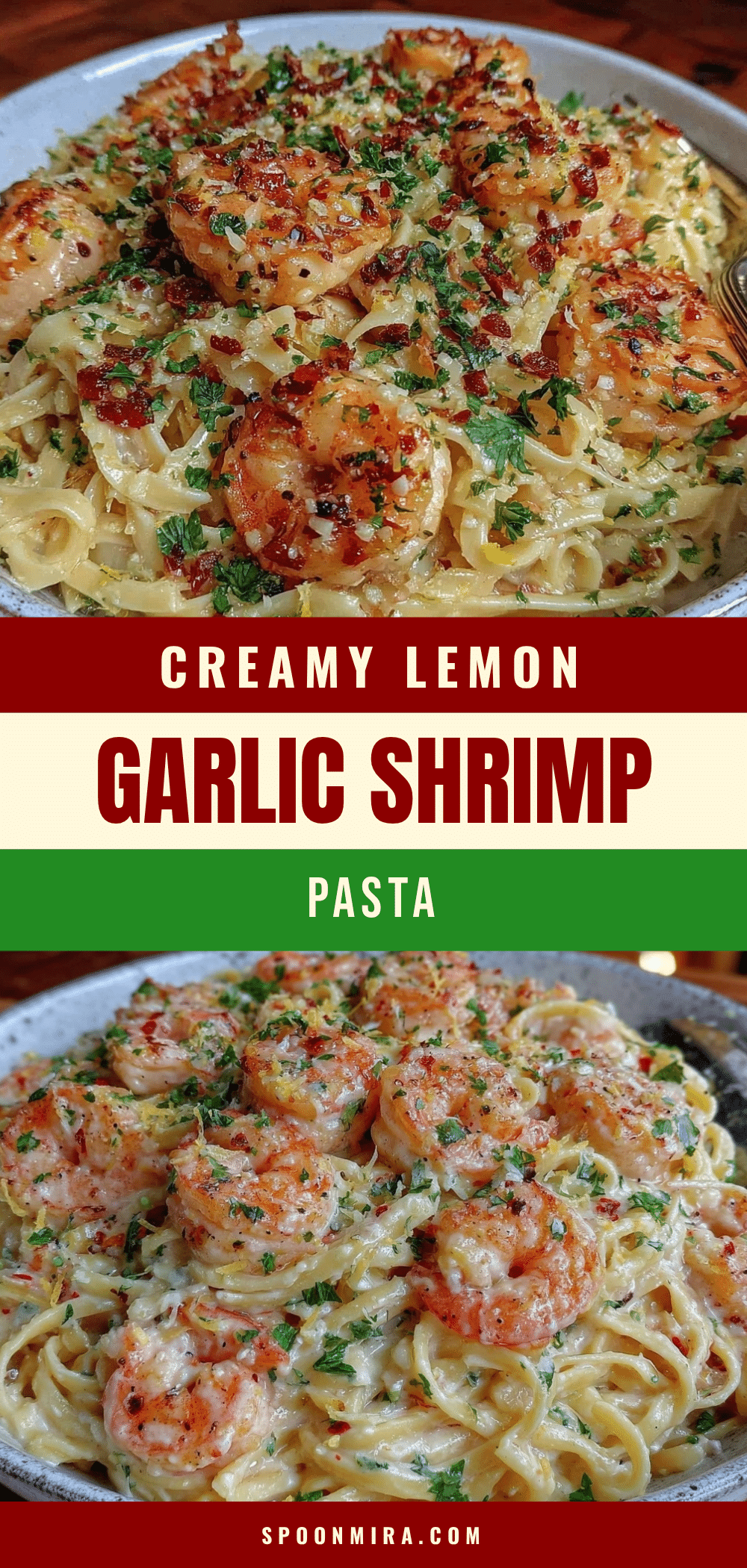 creamy one-pan lemon garlic shrimp pasta recipe