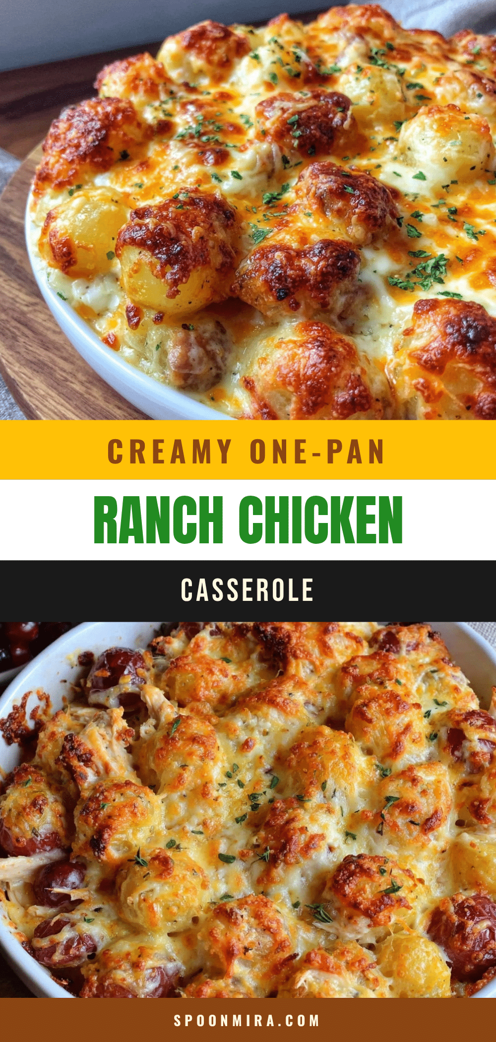 creamy one-pan ranch chicken and potato casserole recipe