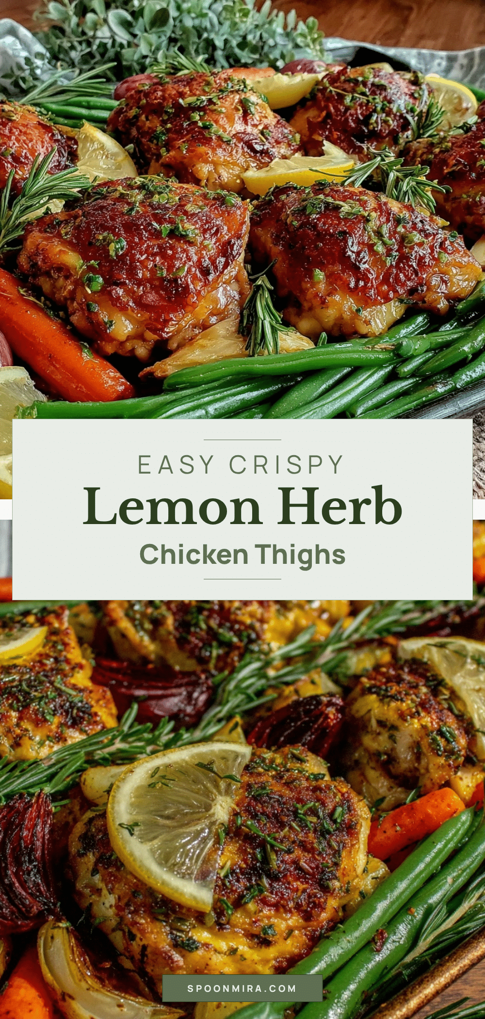 crispy lemon herb chicken thighs recipe