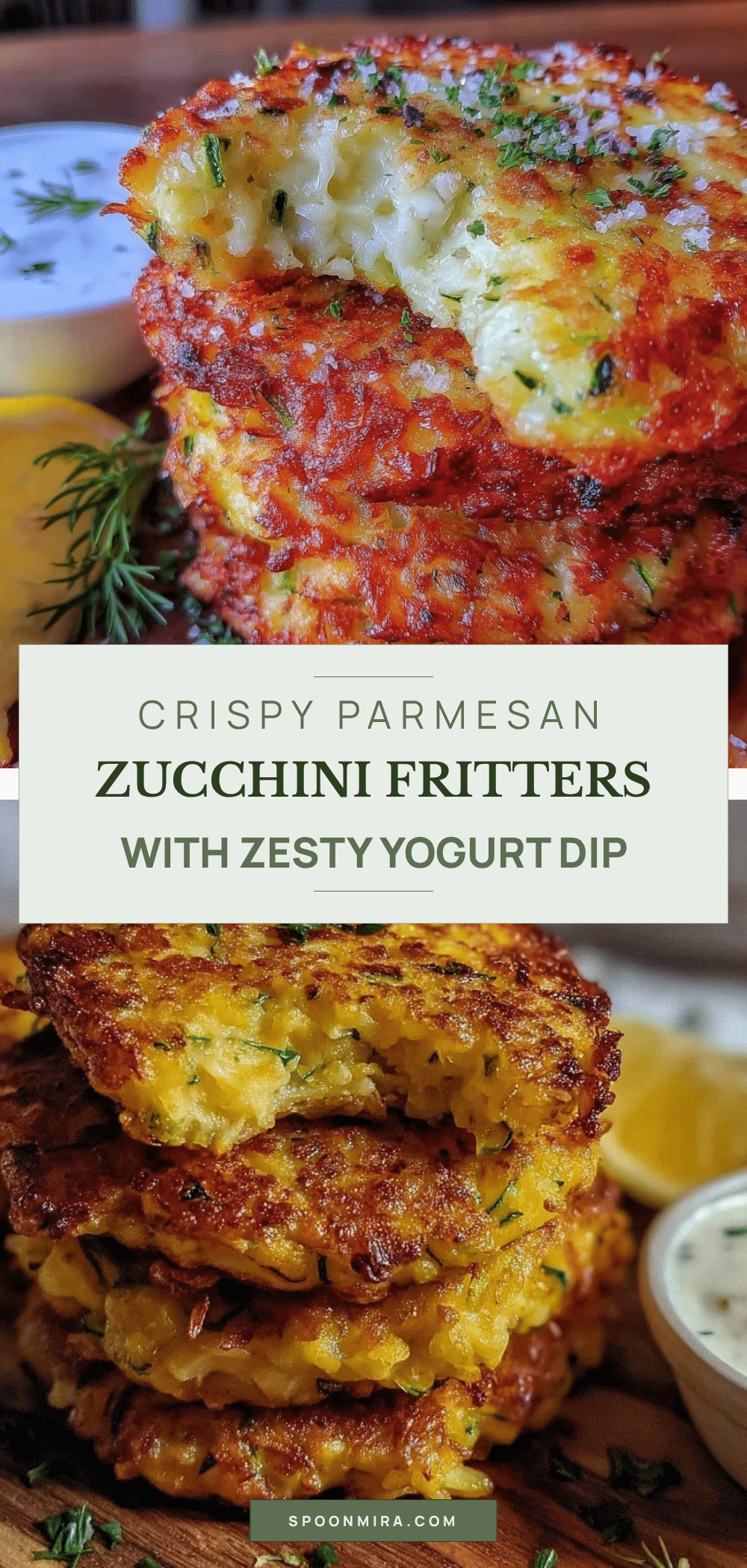 crispy Parmesan zucchini fritters recipe