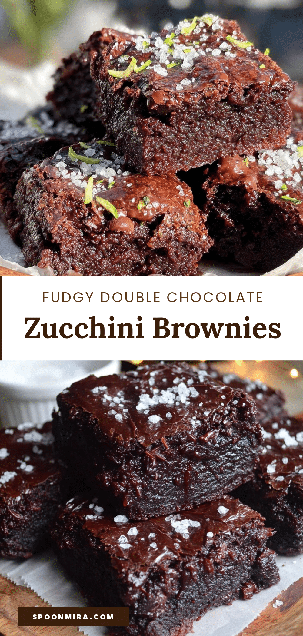 double chocolate fudge zucchini brownies recipe