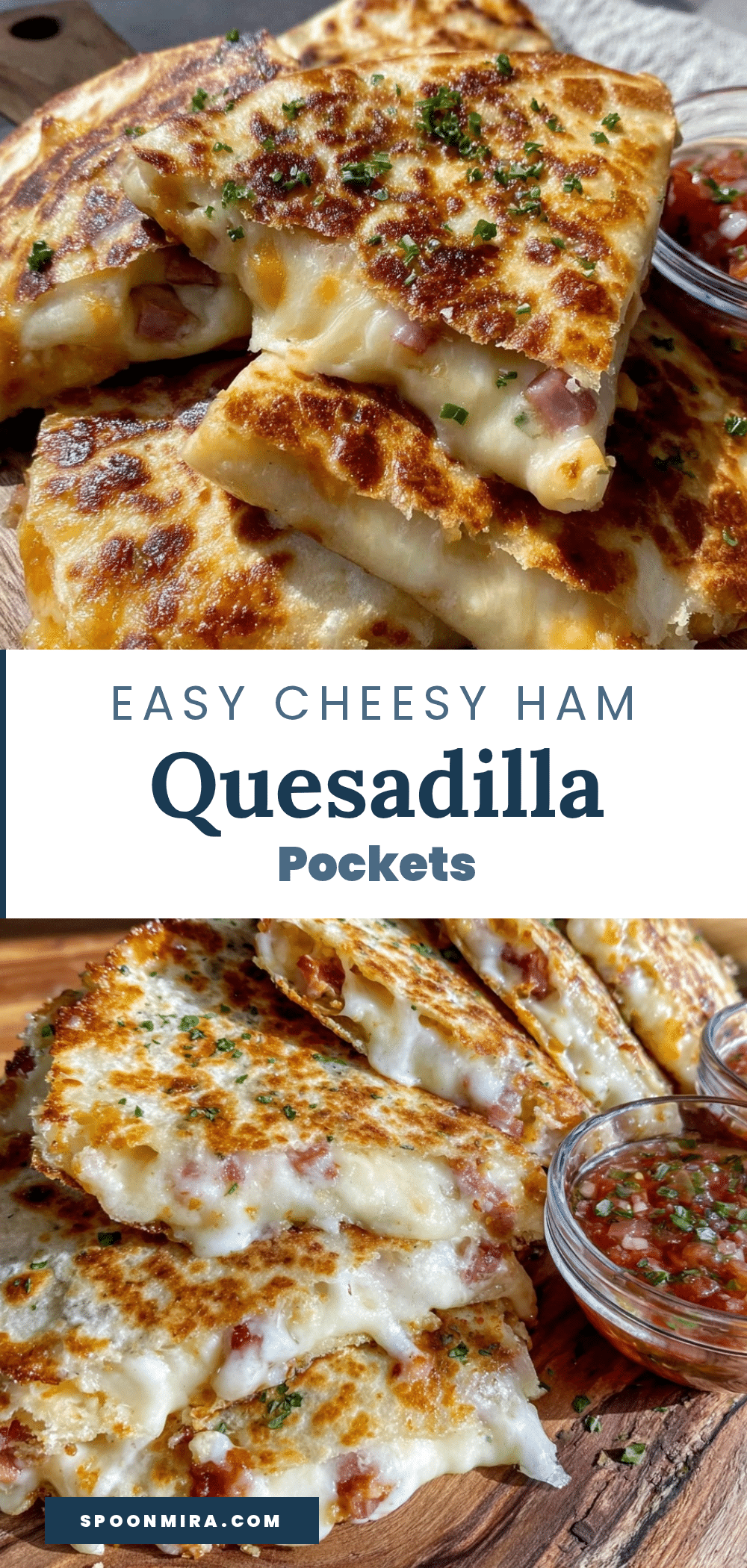 easy ham and cheese quesadilla pockets recipe