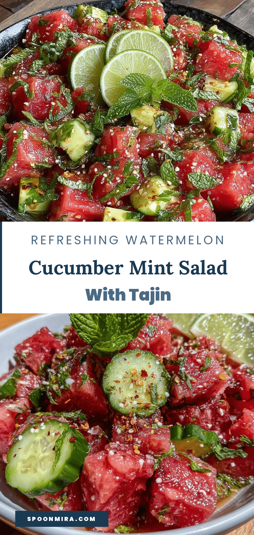 fresh watermelon cucumber mint salad recipe