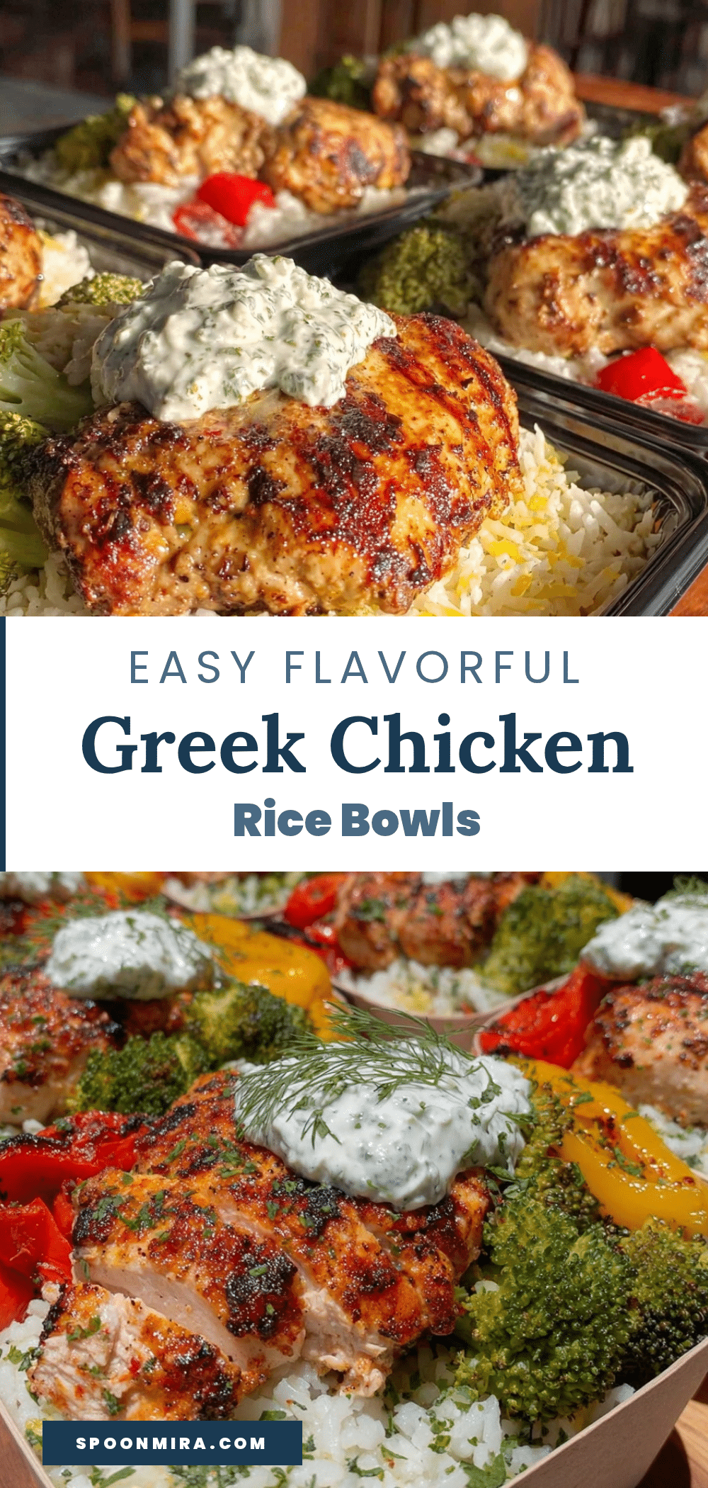 greek chicken and rice bowls recipe