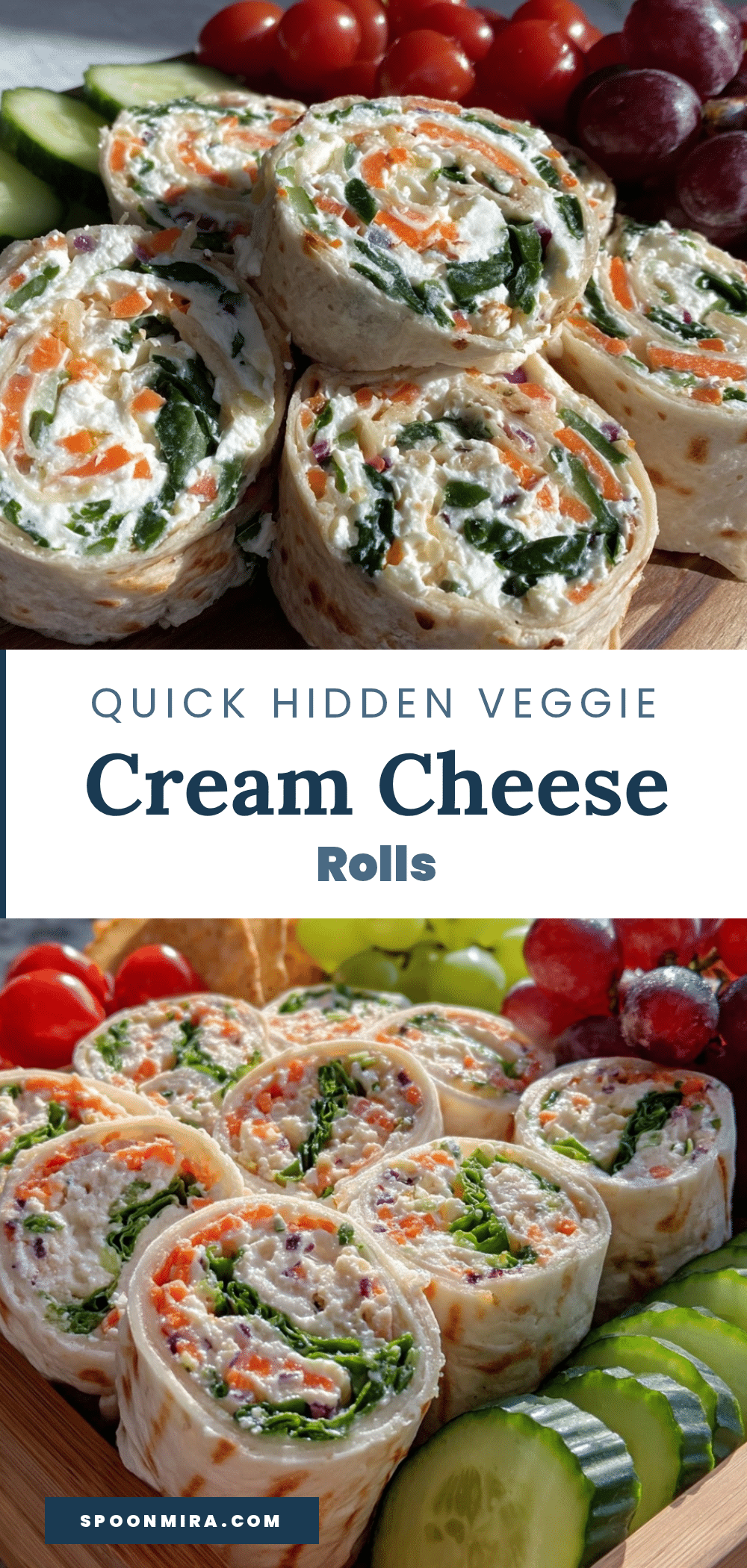 hidden veggie cream cheese rolls recipe