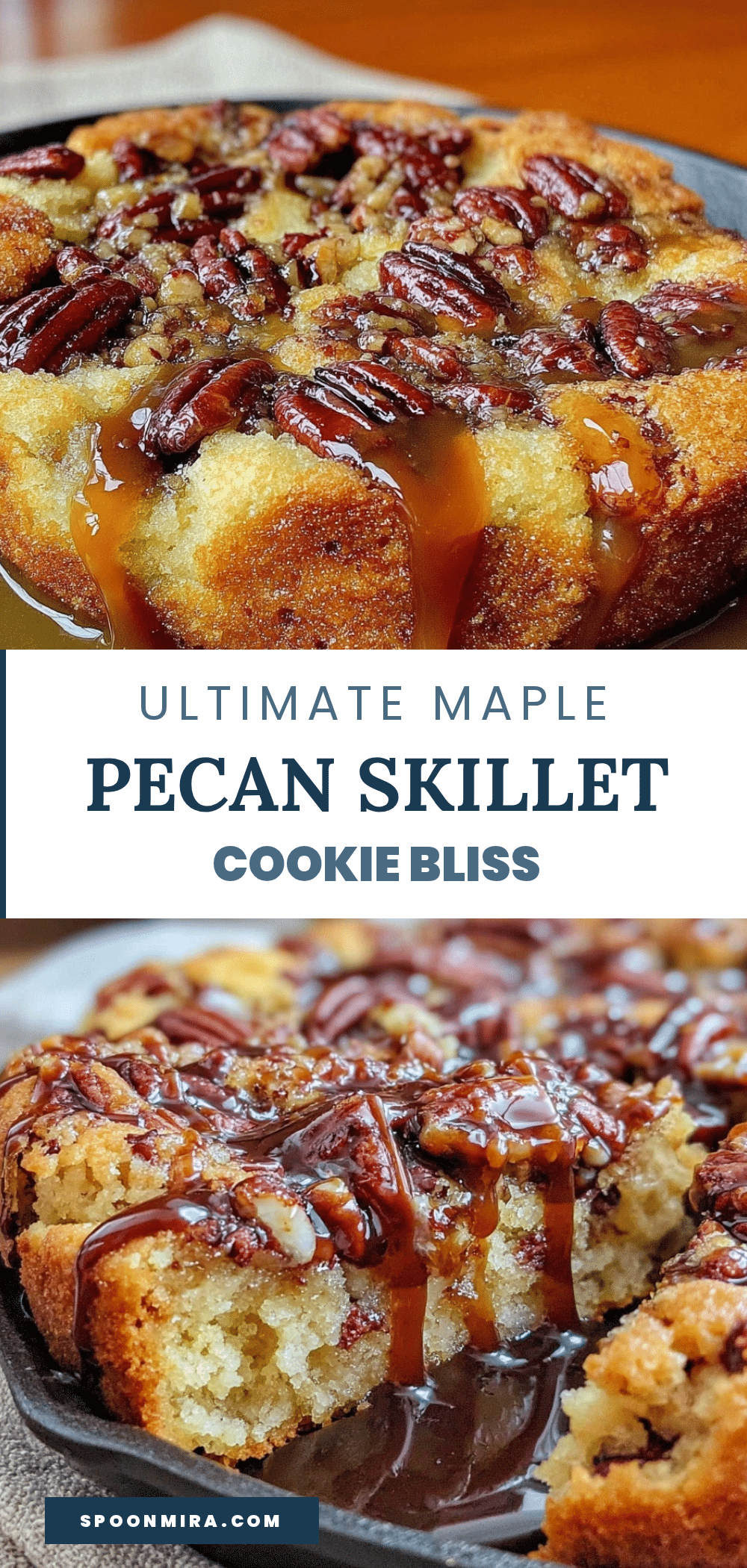 maple pecan skillet cookie recipe