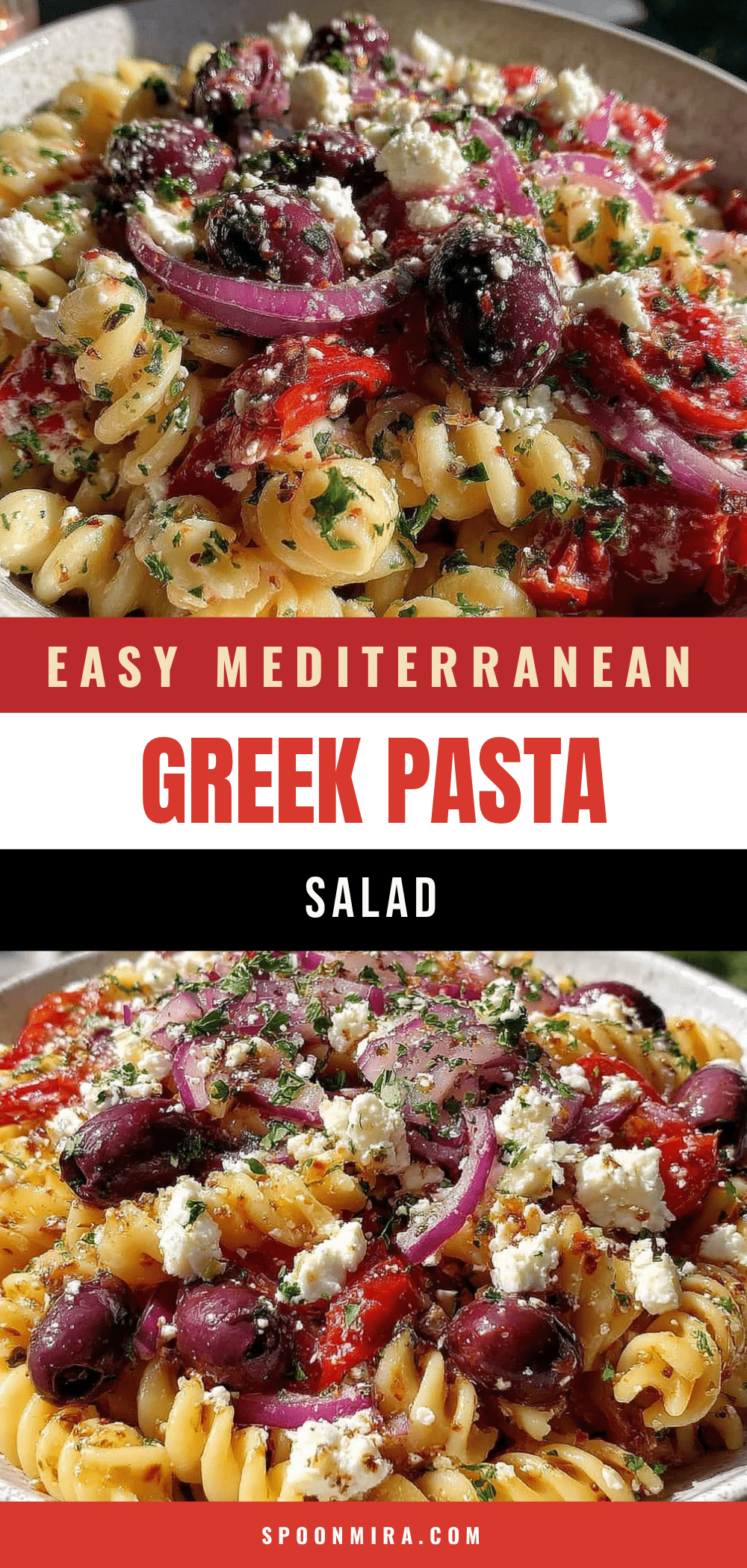 Mediterranean Greek Pasta Salad recipe
