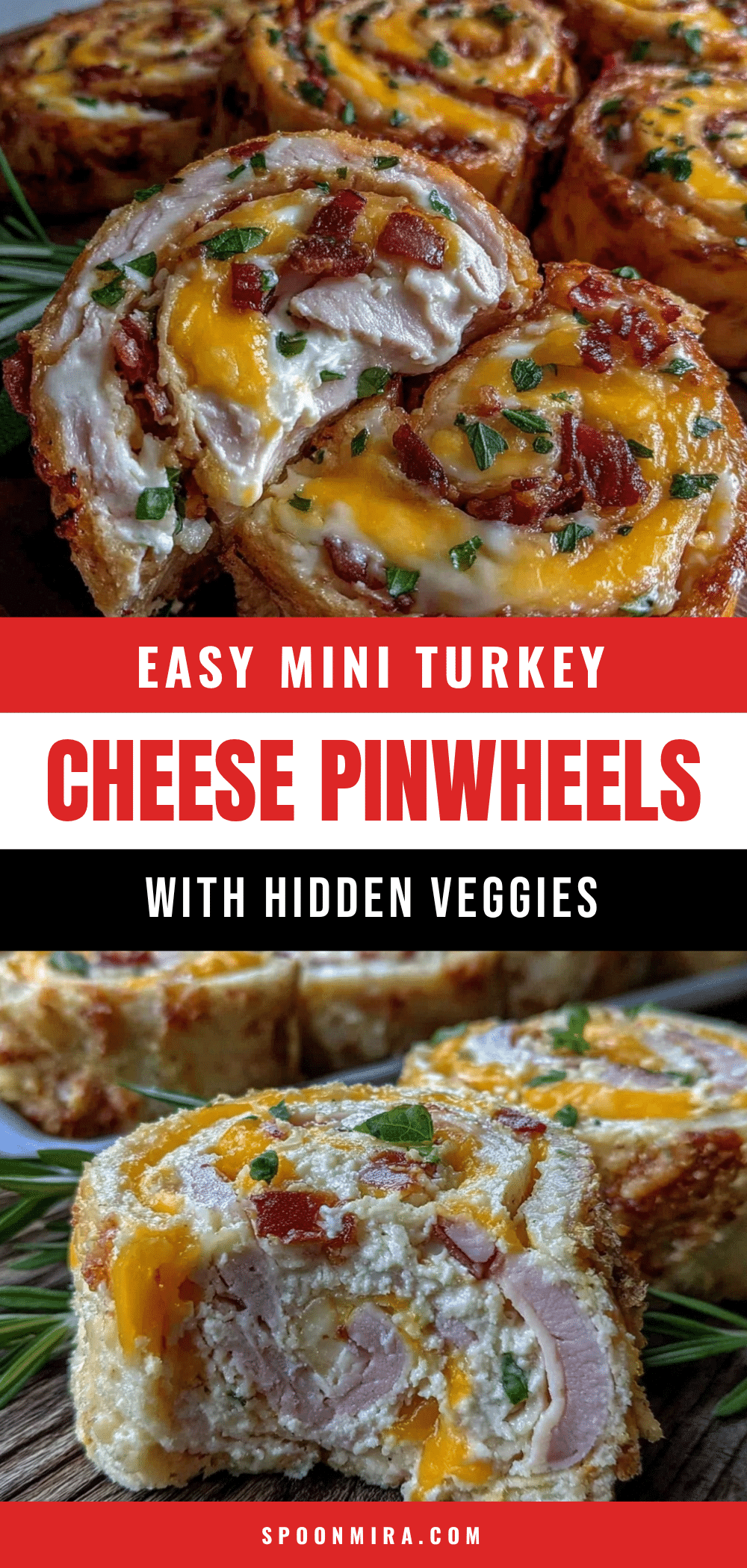 mini turkey and cheese pinwheels recipe