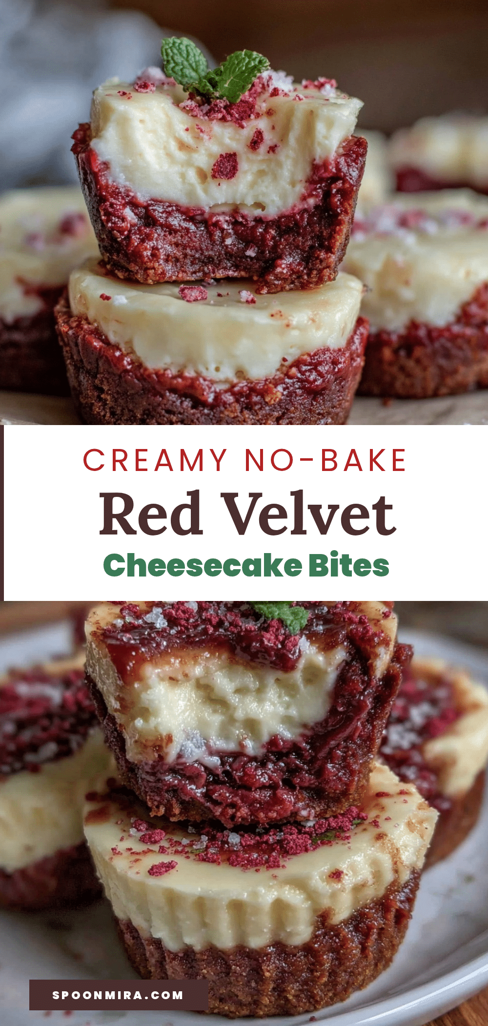 no-bake red velvet cheesecake bites recipe