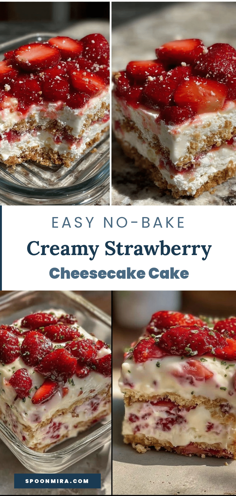 no bake strawberry cheesecake icebox cake recipe