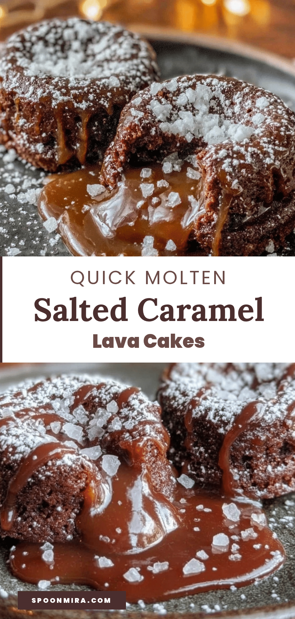 salted caramel chocolate lava cakes recipe