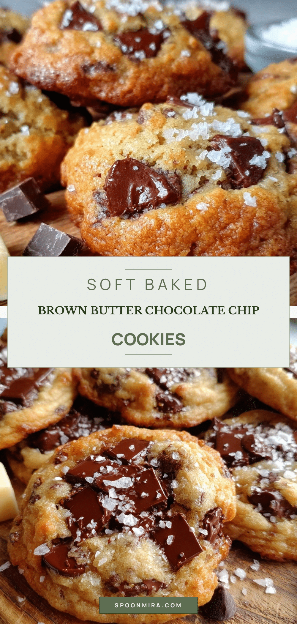 soft baked brown butter chocolate chip cookies recipe