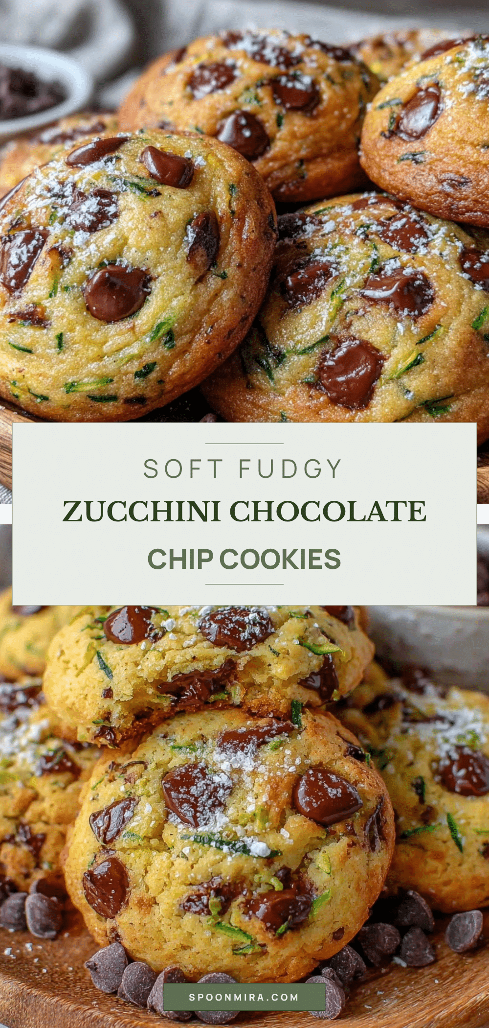 soft fudgy zucchini chocolate chip cookies recipe