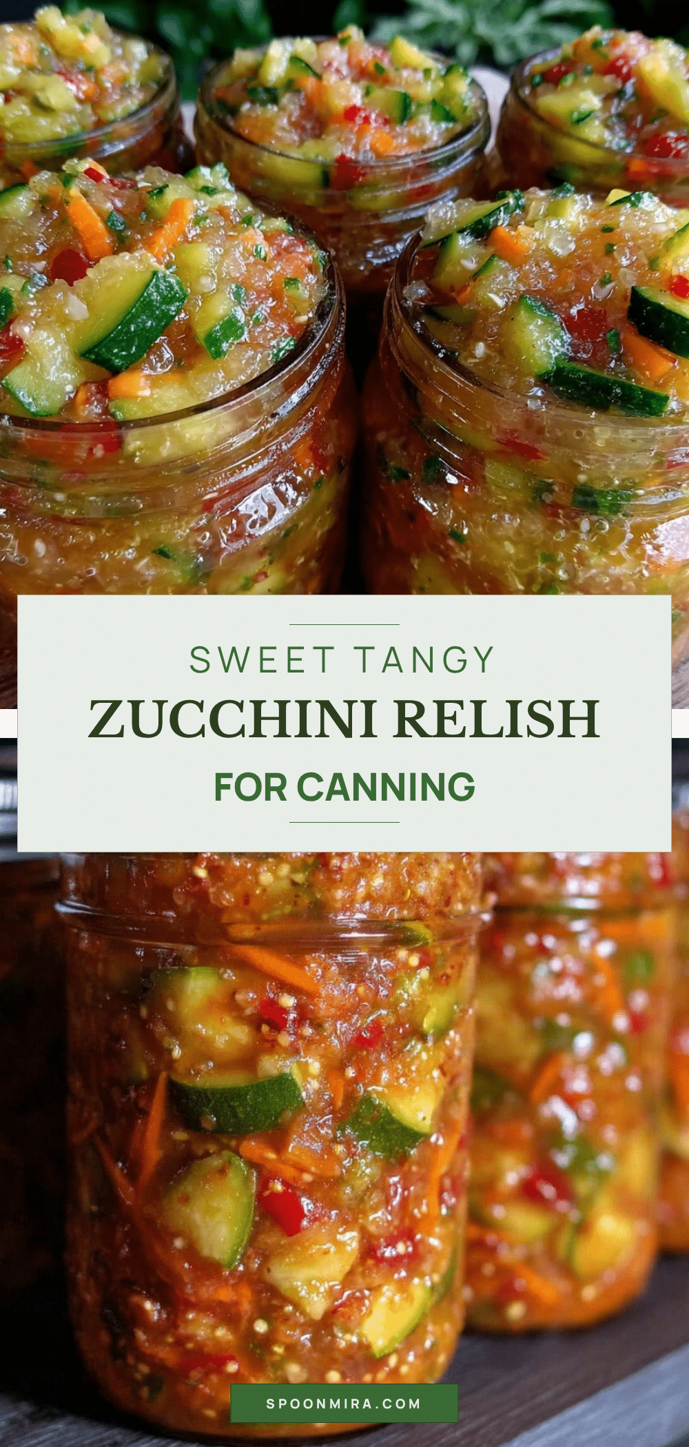 sweet tangy zucchini relish recipe