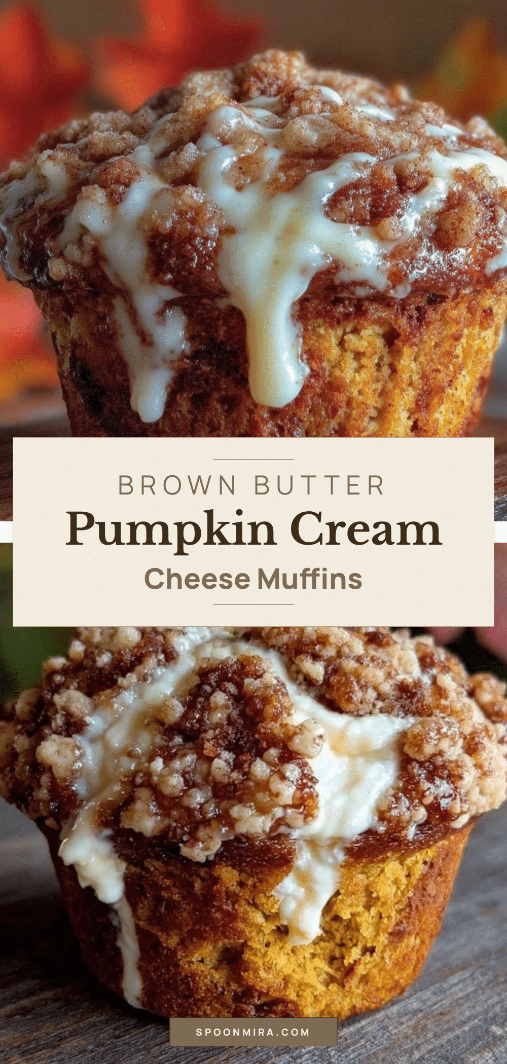 brown butter pumpkin cream cheese muffins recipe