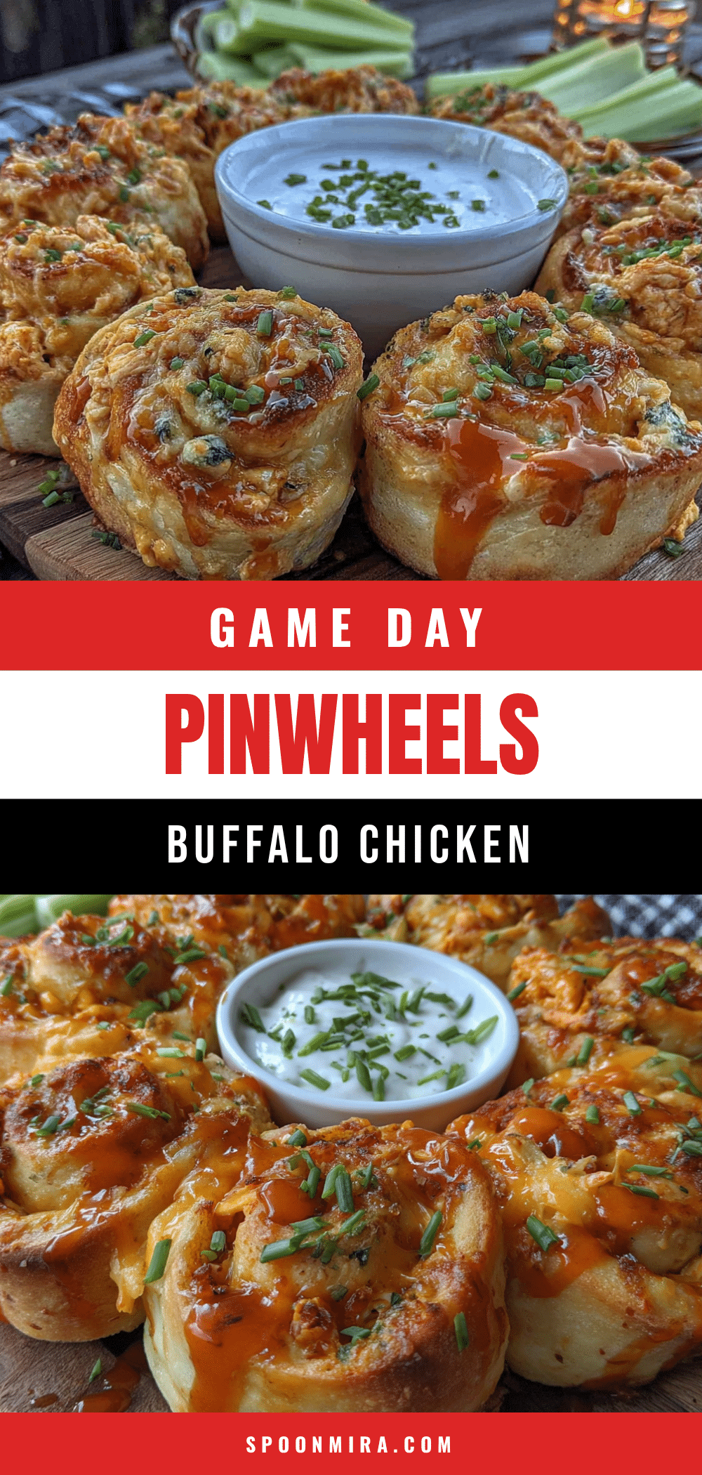 buffalo chicken pinwheel bites recipe