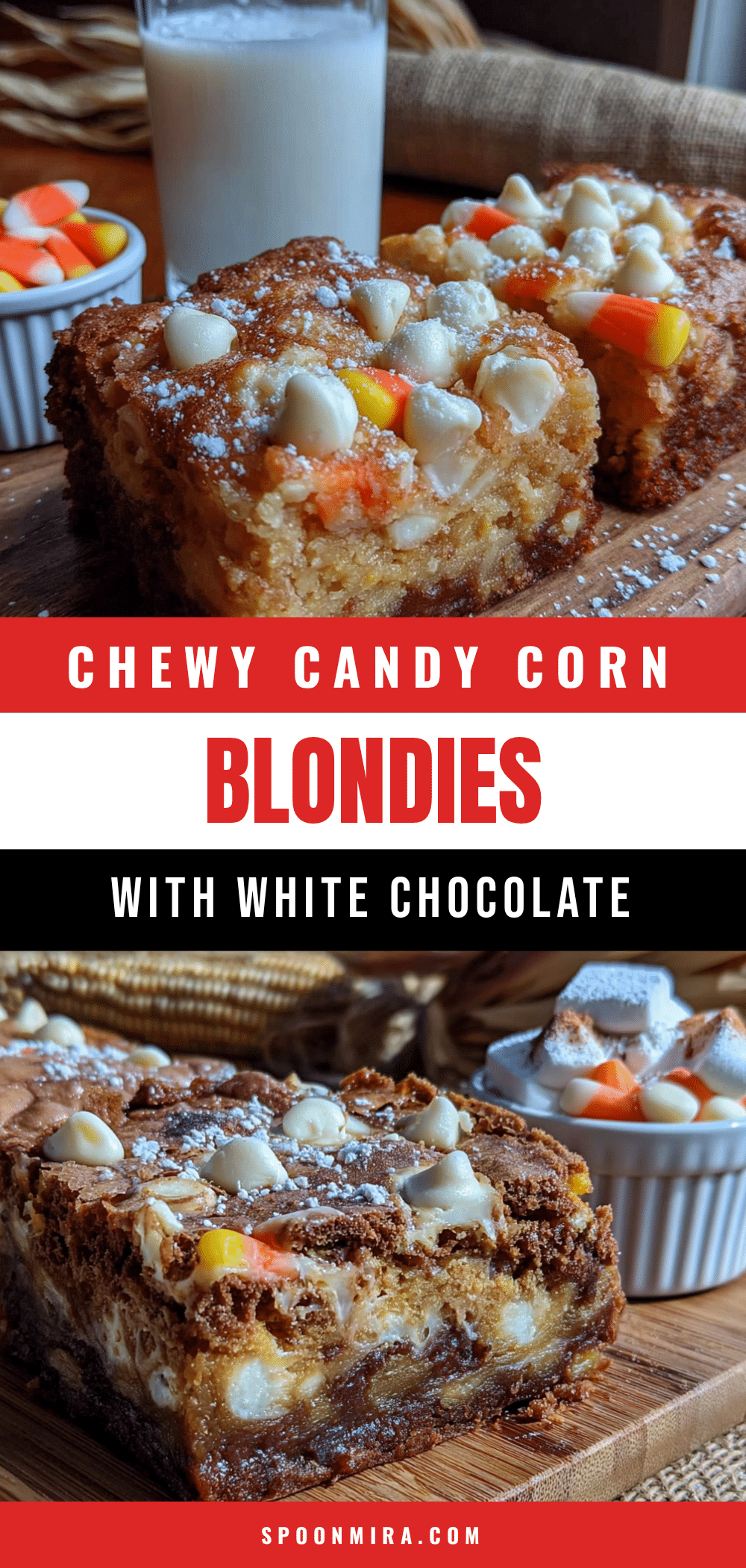 candy corn blondies recipe