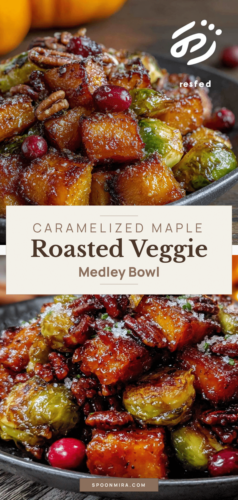 caramelized maple roasted butternut squash and brussels sprouts recipe