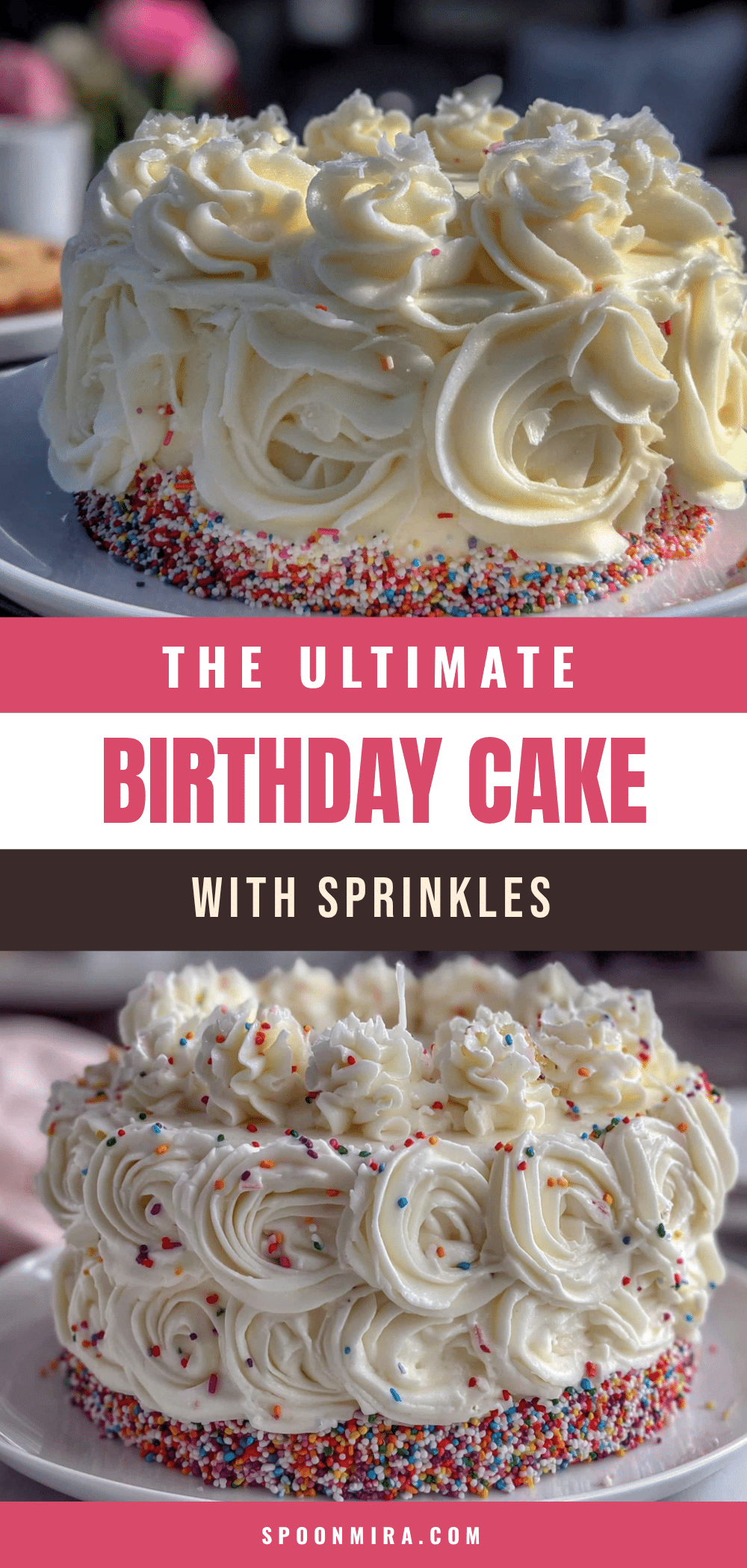 classic birthday cake with sprinkle buttercream recipe