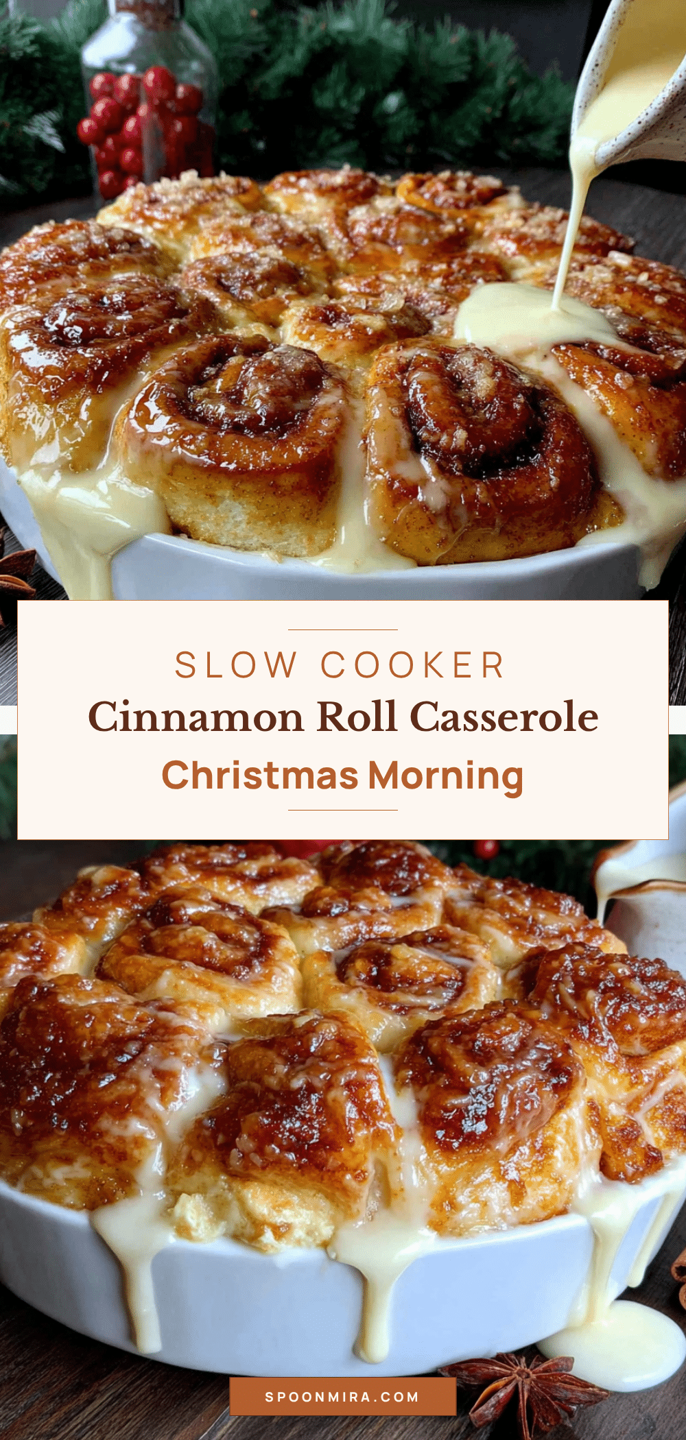 cozy slow cooker cinnamon roll casserole recipe
