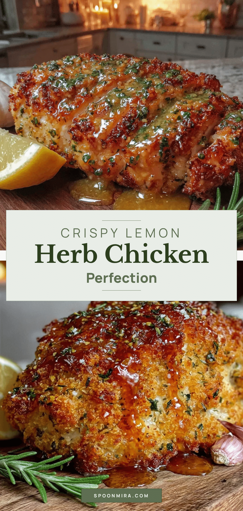 crispy lemon herb baked chicken breast recipe