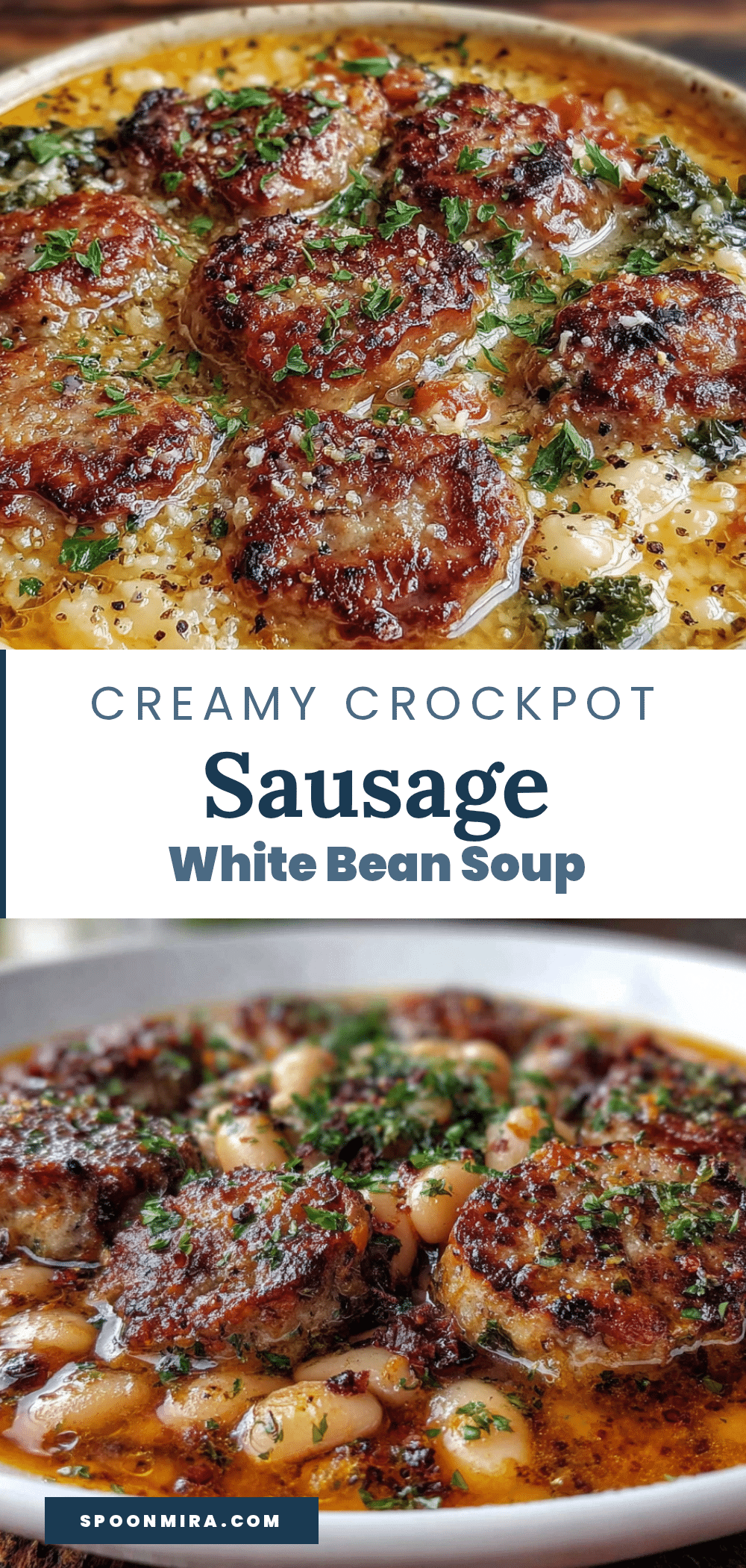 crockpot sausage and white bean soup recipe