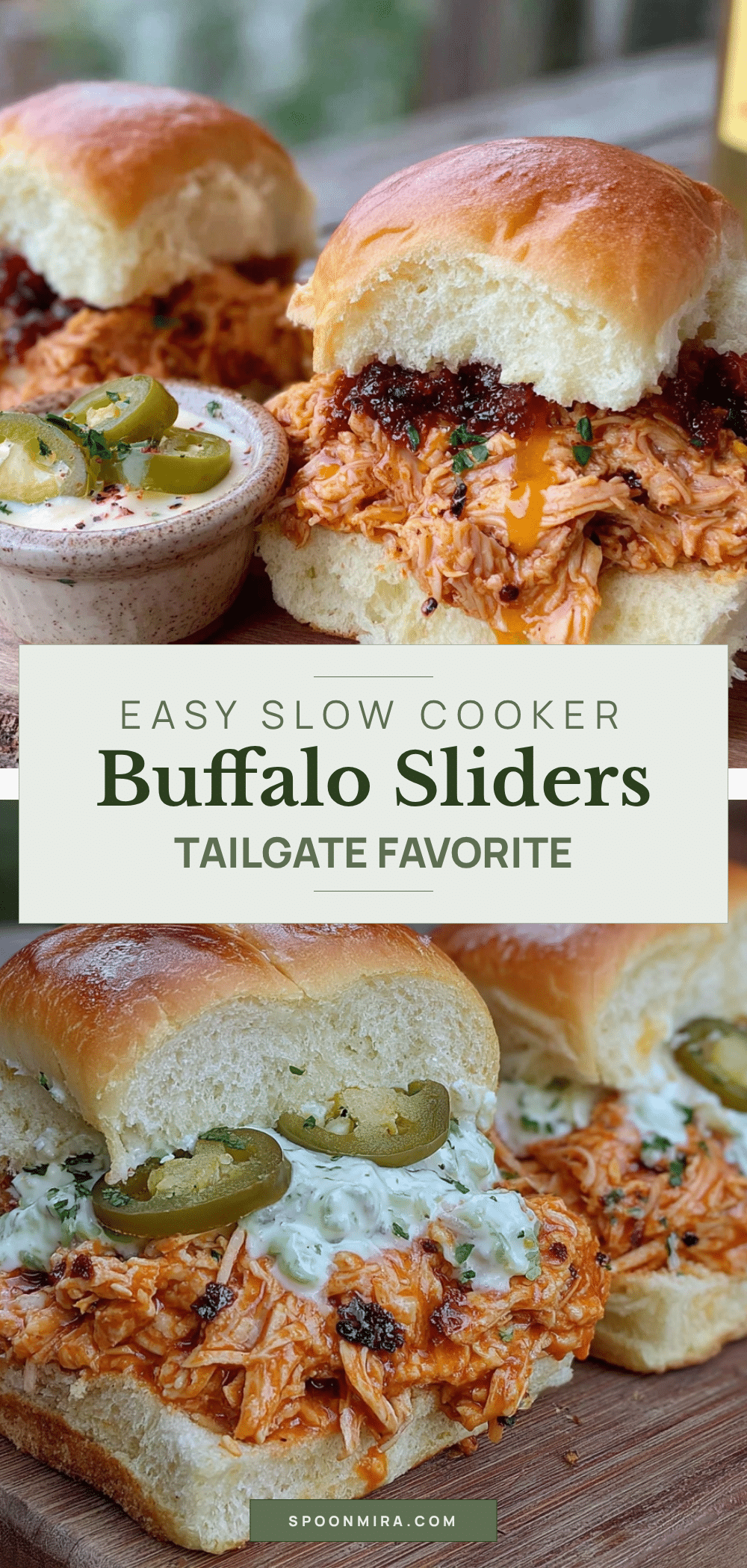 Easy Crockpot Buffalo Chicken Sliders recipe