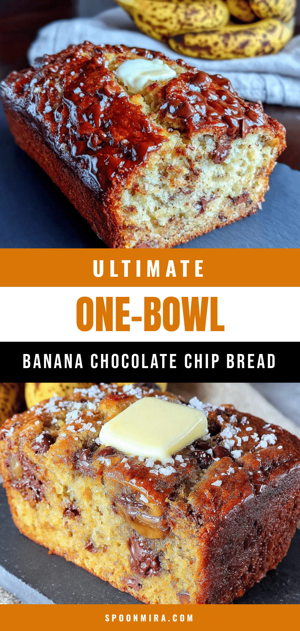 easy one-bowl banana chocolate chip bread recipe