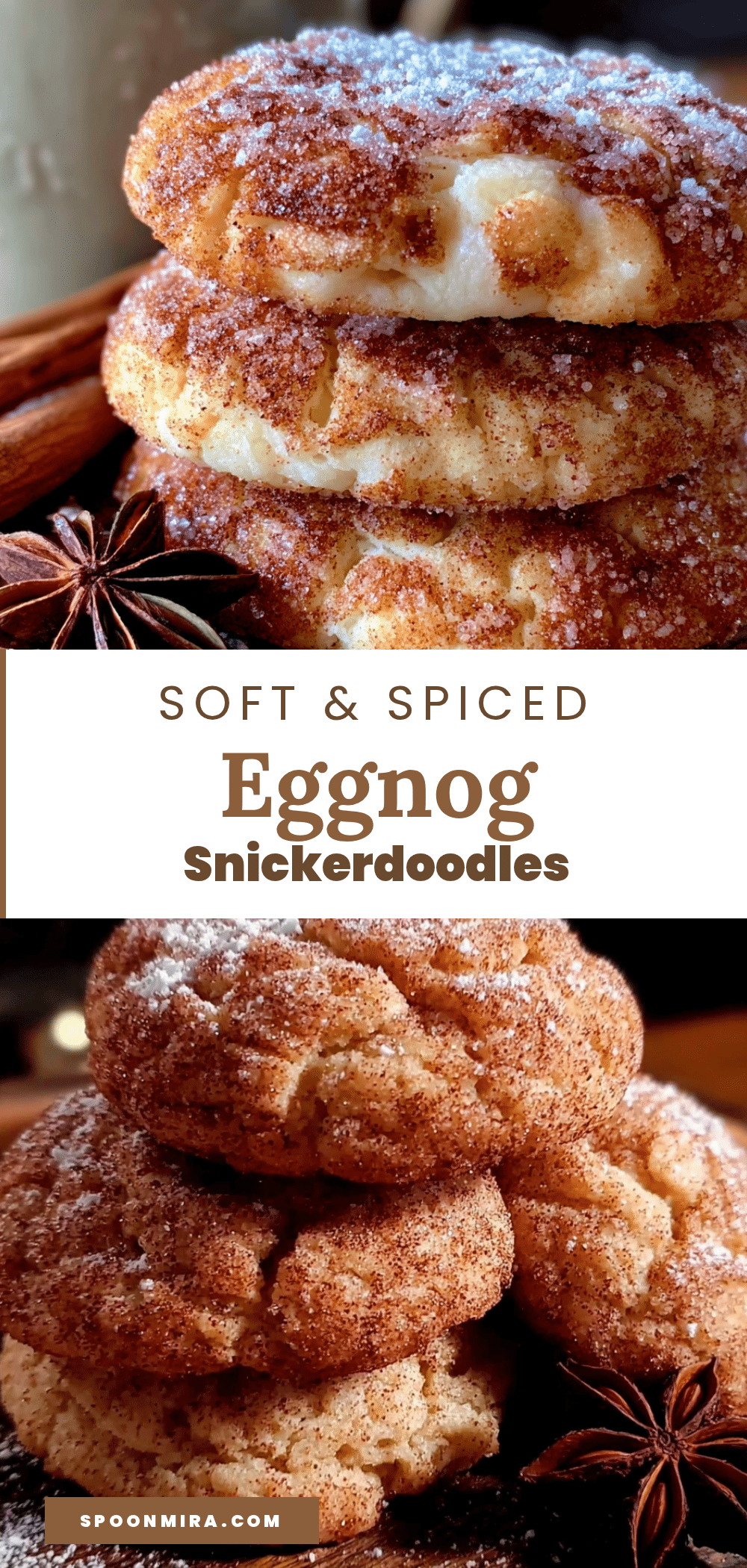 eggnog snickerdoodle cookies recipe
