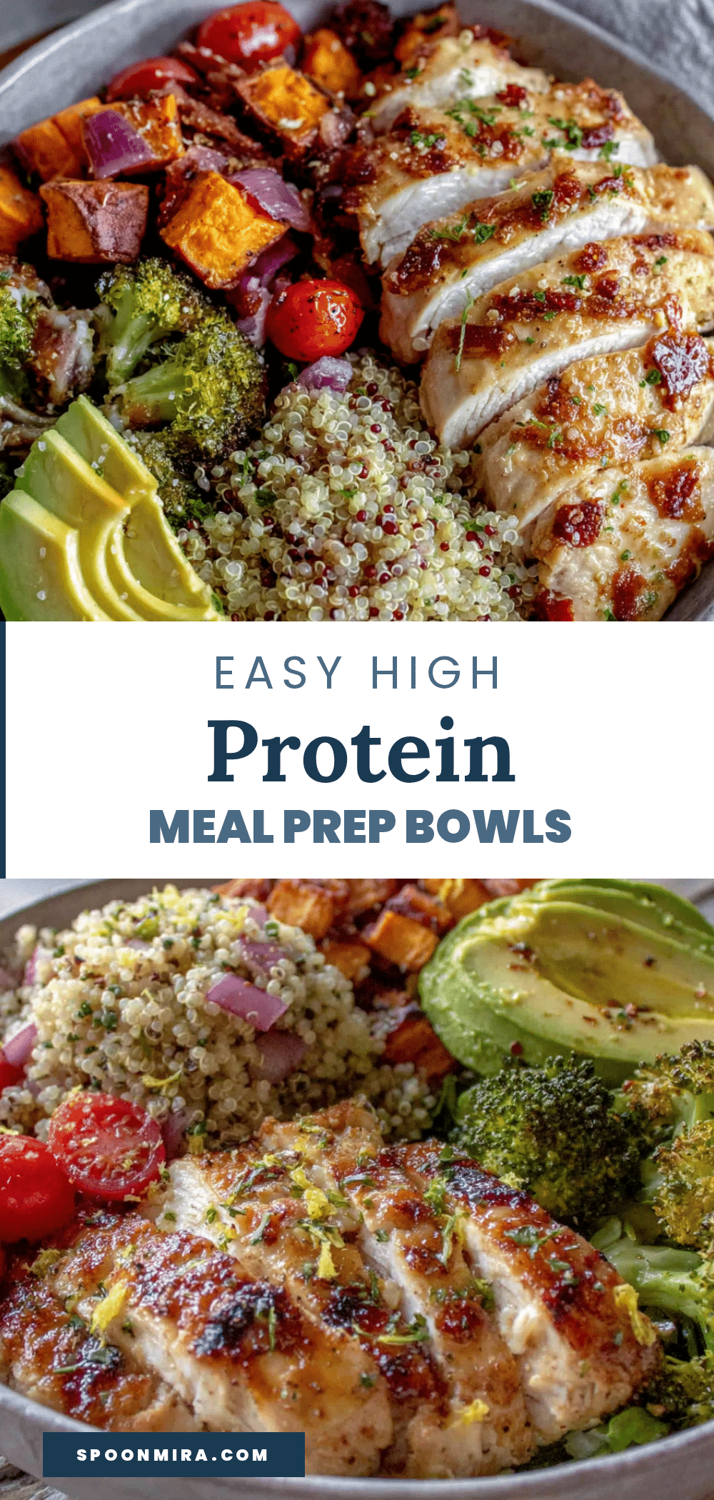 healthy chicken meal prep bowls with quinoa recipe
