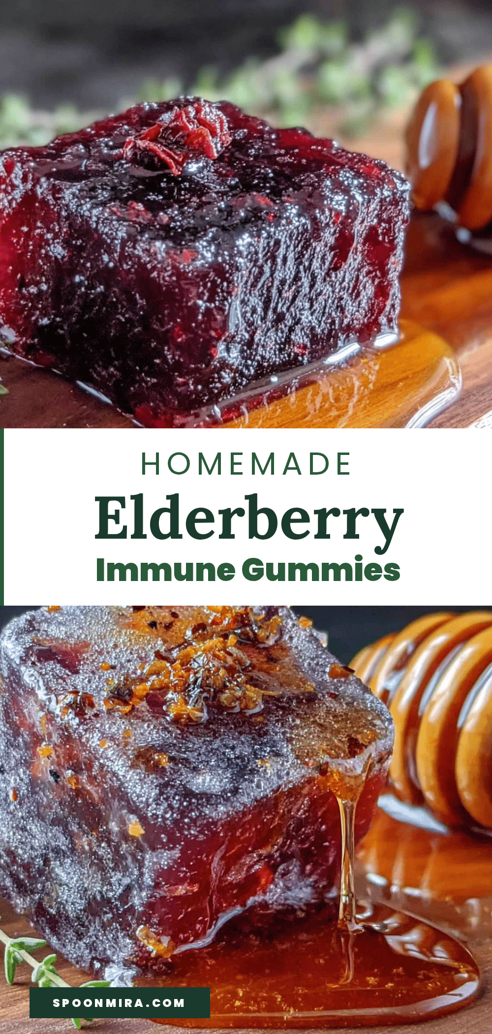 homemade elderberry immune-boost gummies with honey recipe
