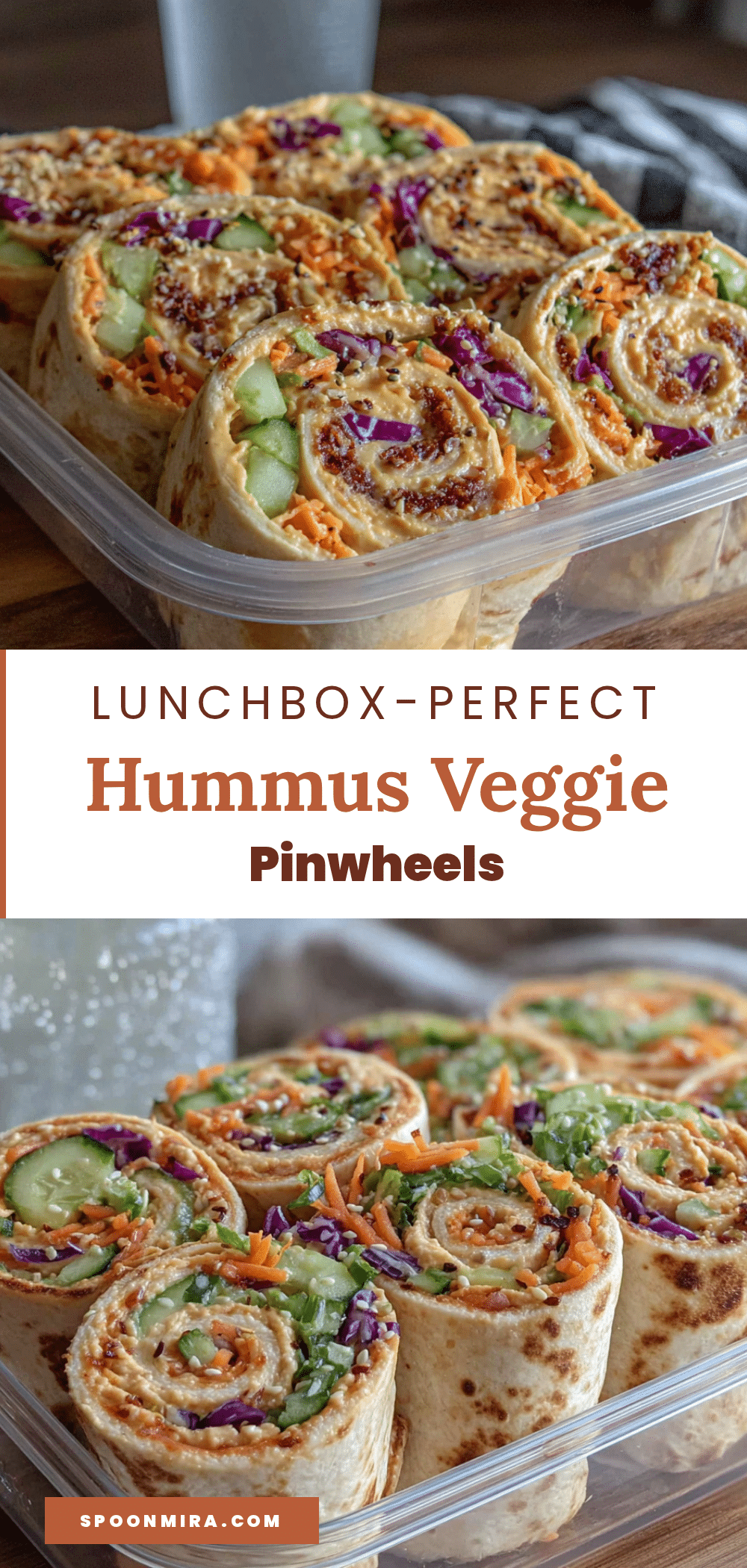 hummus and veggie wrap pinwheels recipe