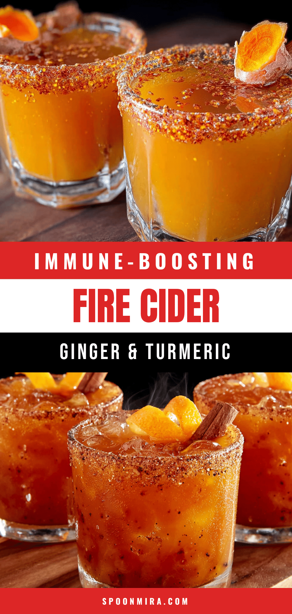 immune-boosting fire cider shots with ginger & turmeric recipe