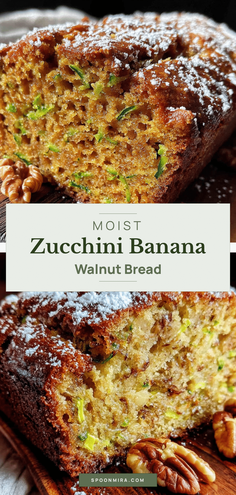 moist zucchini banana bread with walnuts recipe