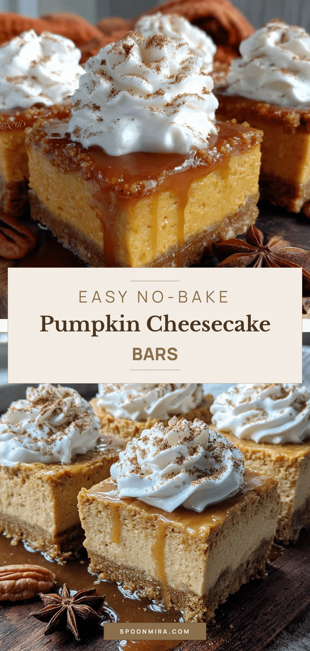 no-bake pumpkin cheesecake bars recipe