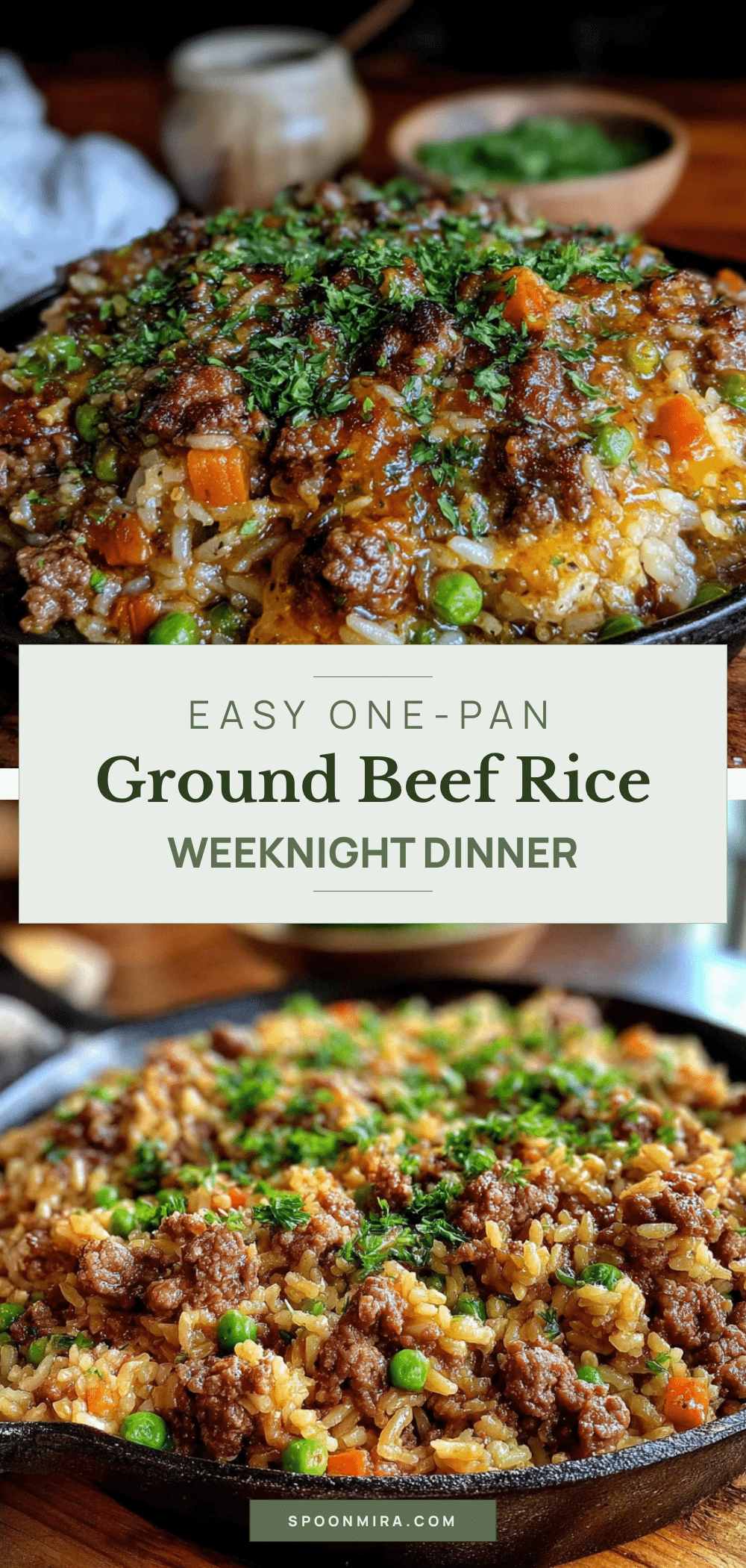 one-pan ground beef and rice skillet recipe
