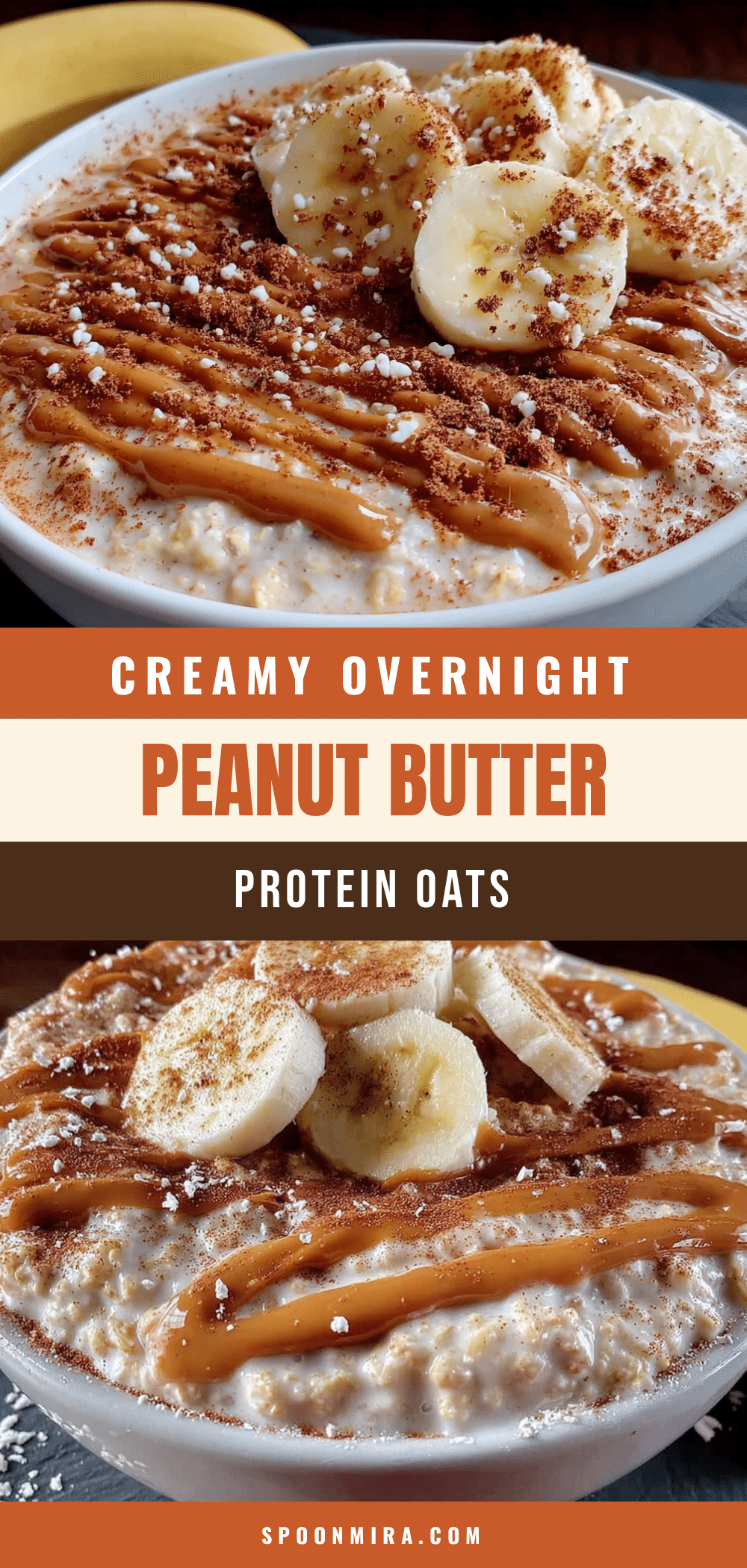peanut butter banana protein overnight oats recipe