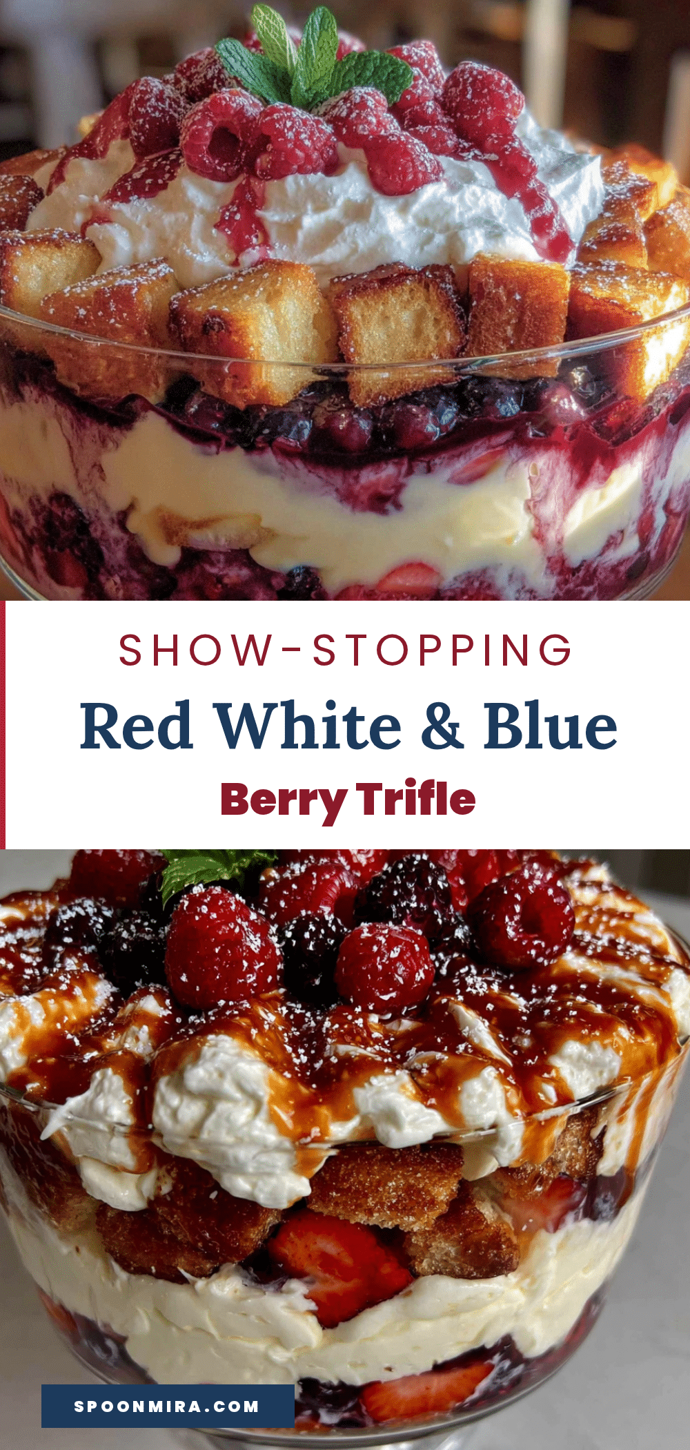 red white and blue berry trifle recipe