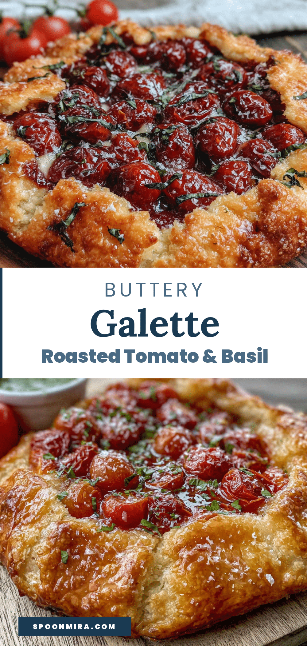 roasted cherry tomato galette with basil recipe