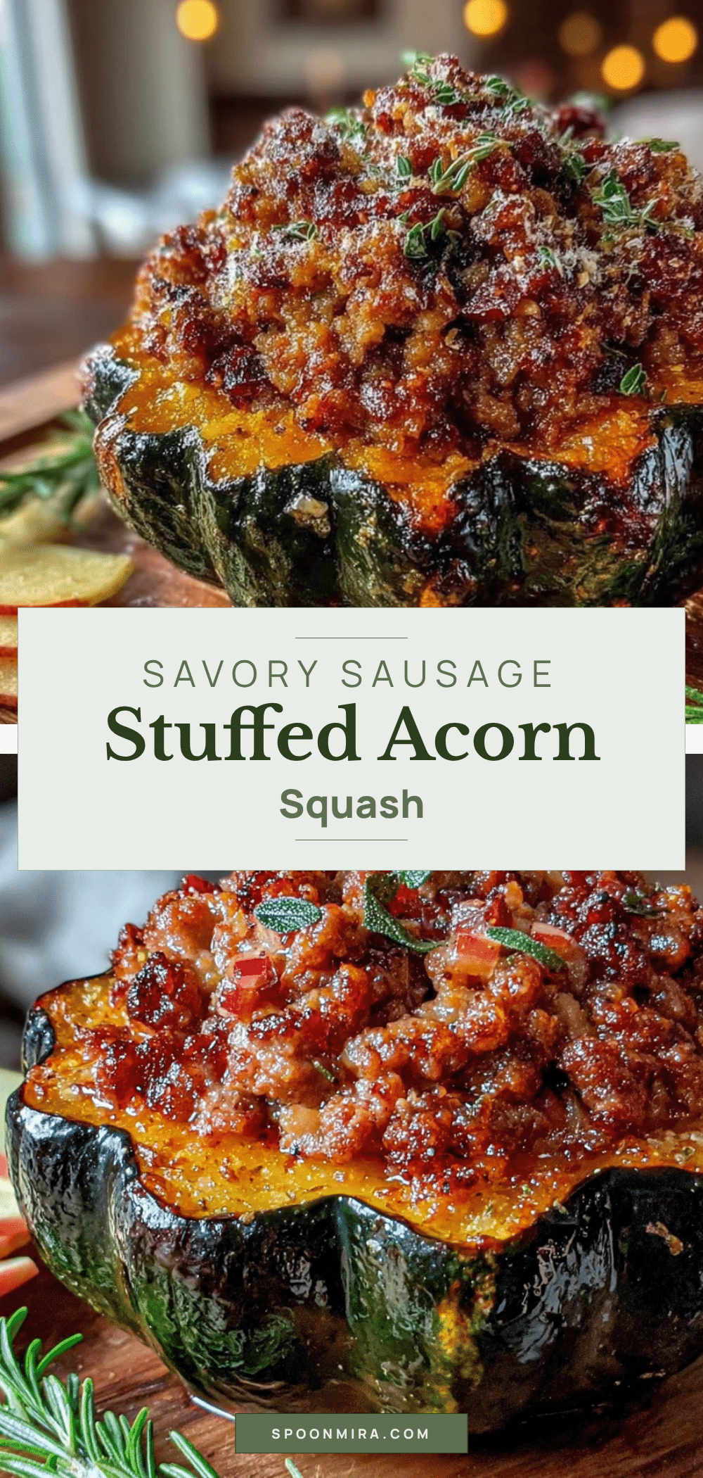 sausage stuffed acorn squash recipe