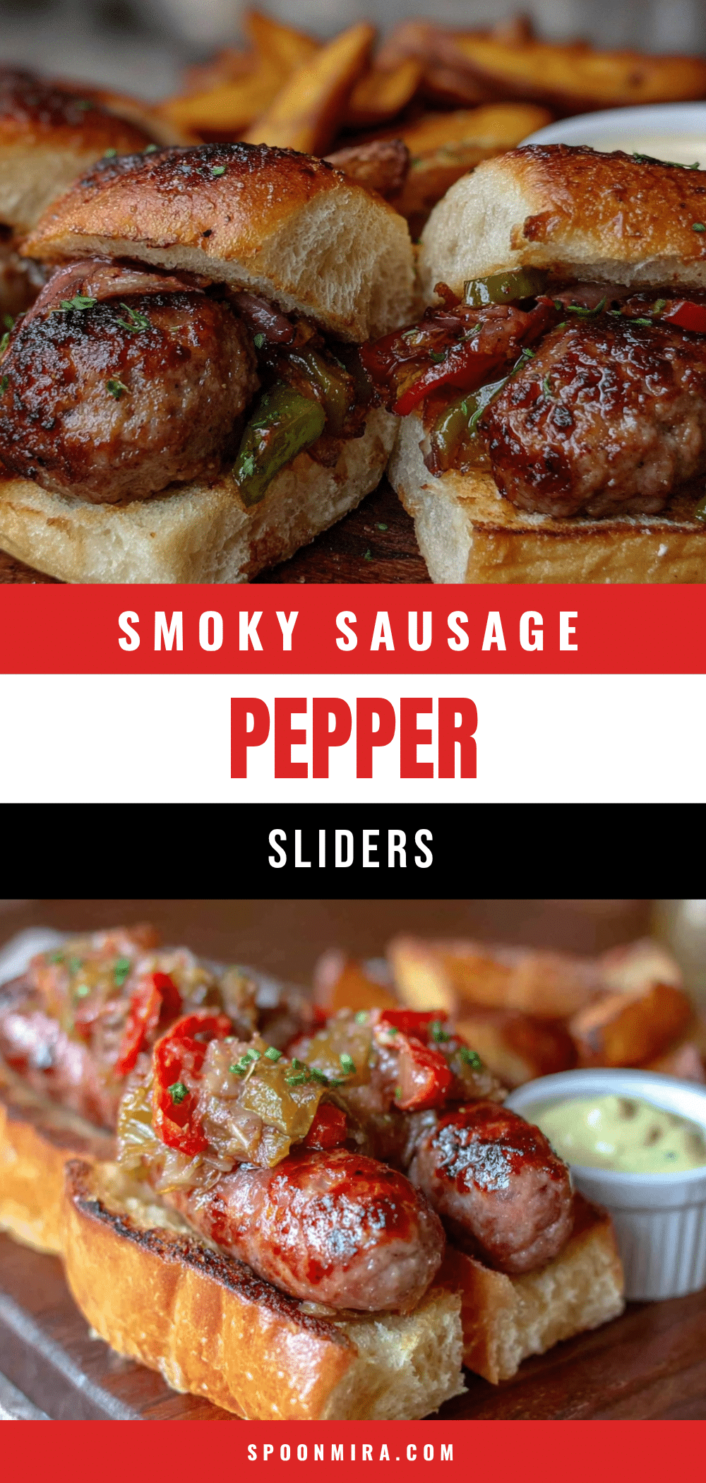 smoked sausage pepper sliders recipe