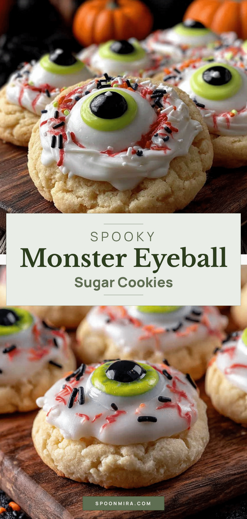spooky monster eyeball sugar cookies recipe