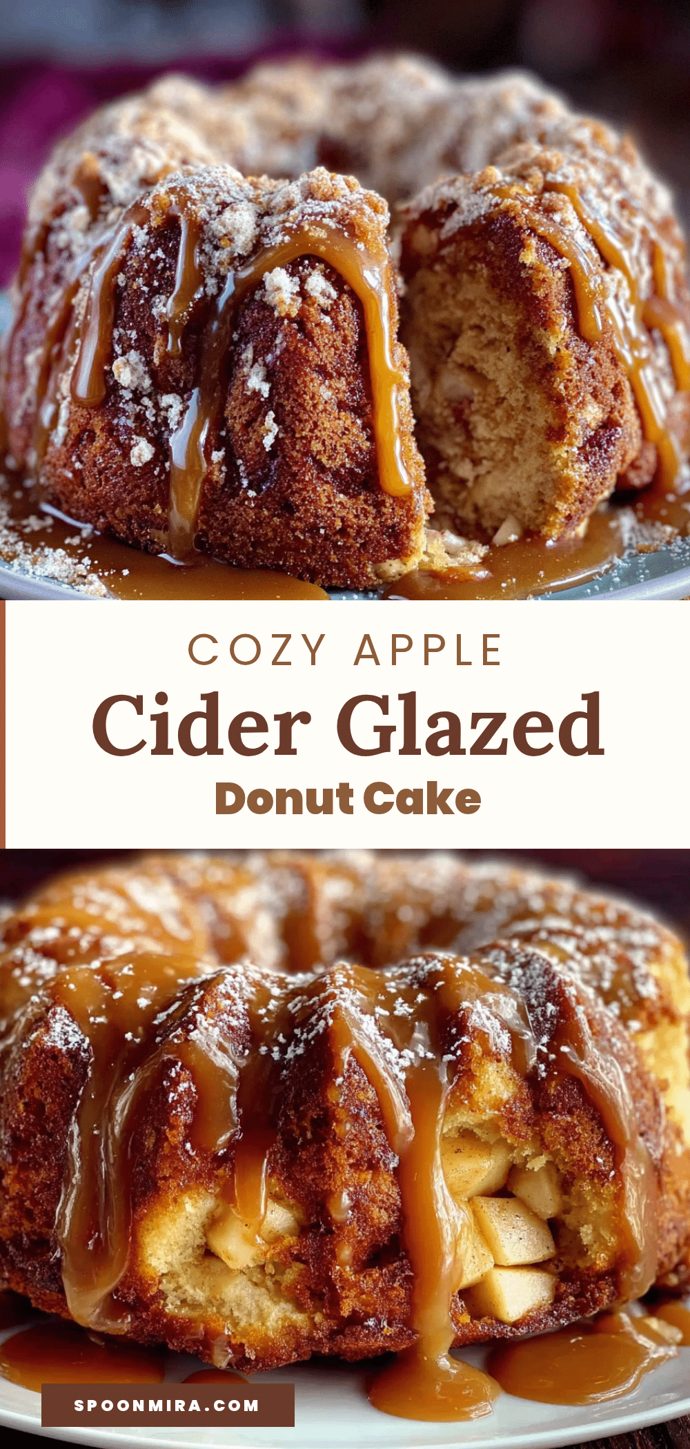 apple cider glazed donut cake recipe