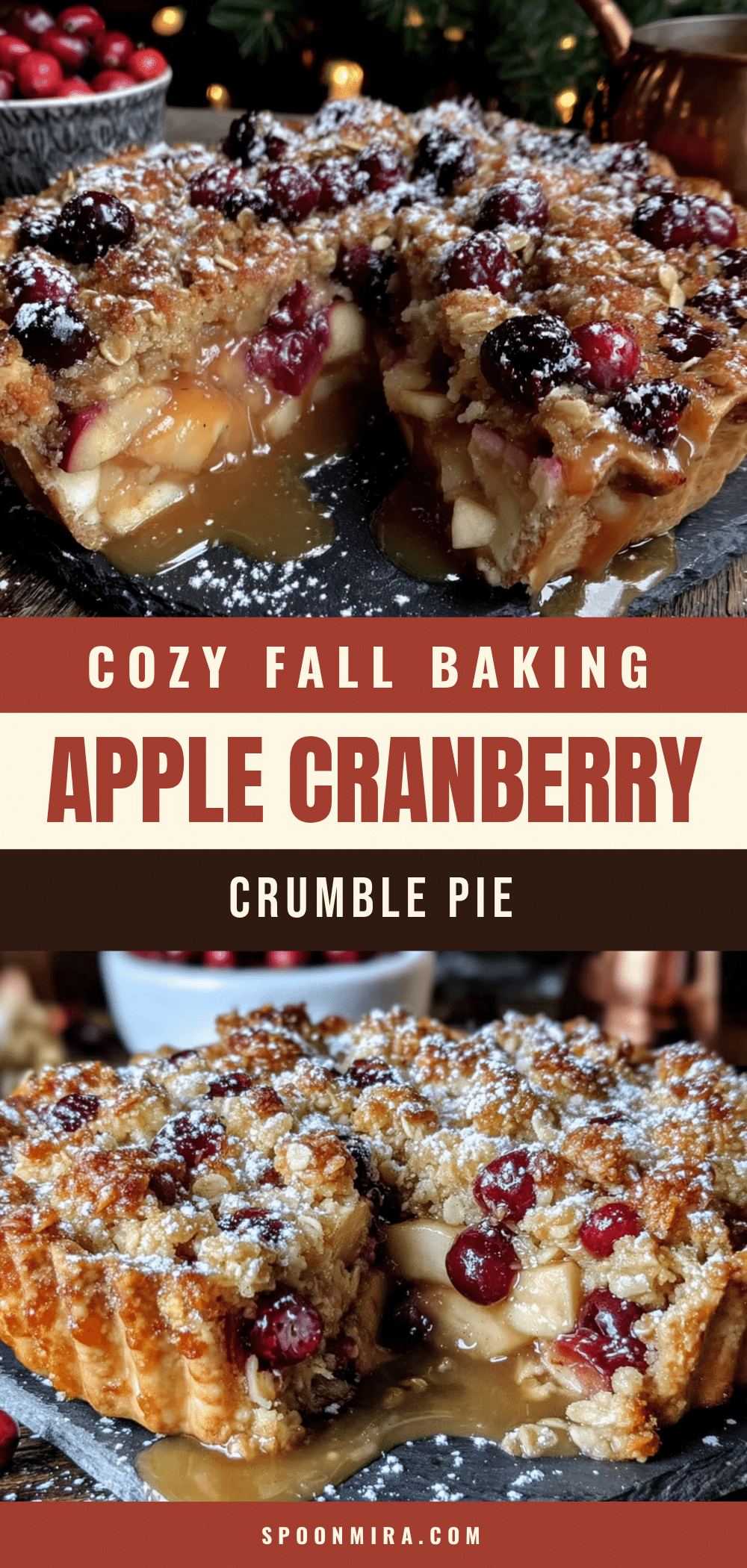 apple cranberry crumble pie recipe