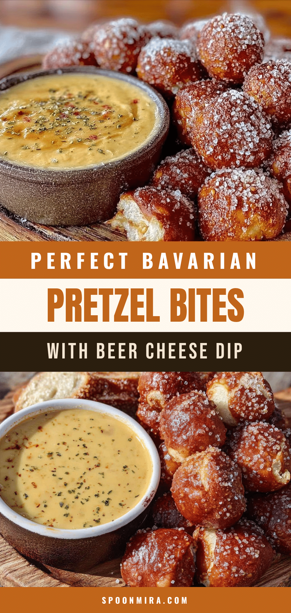 Bavarian Soft Pretzel Bites with Beer Cheese Dip recipe