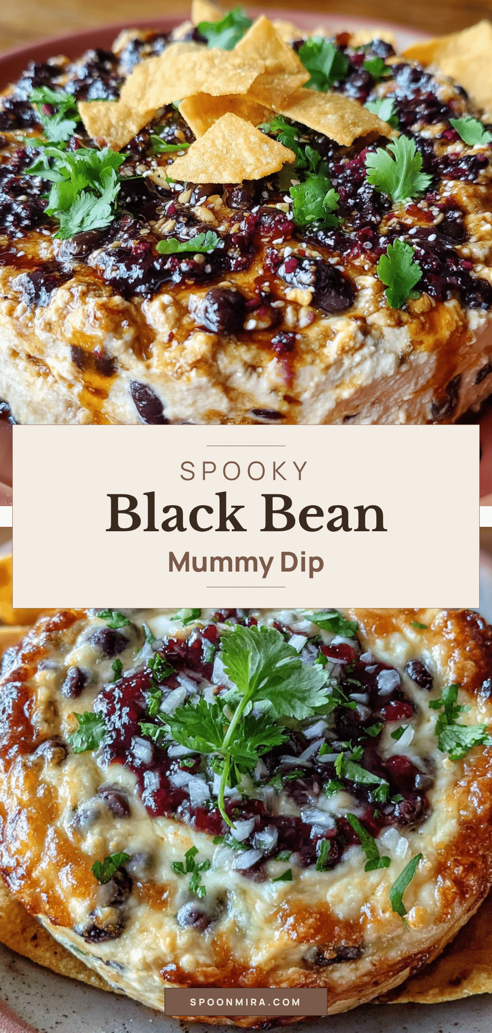 black bean mummy taco dip recipe
