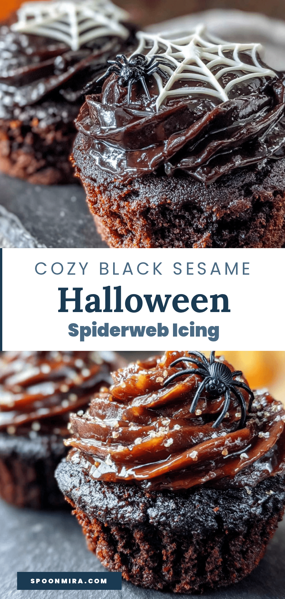 black sesame halloween cupcakes recipe