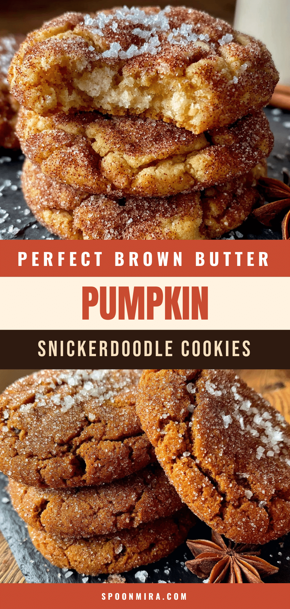 brown butter pumpkin snickerdoodle cookies recipe
