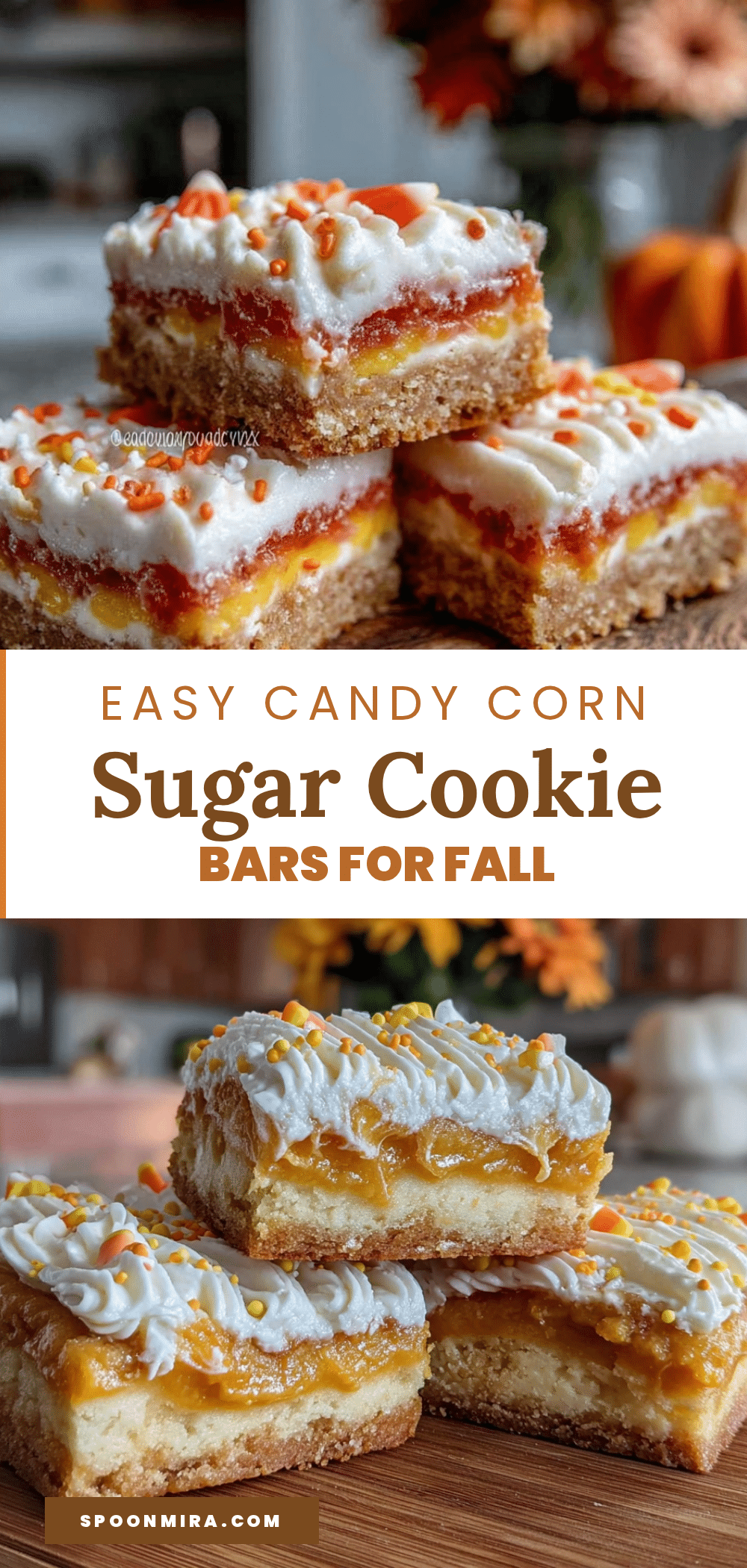 candy corn sugar cookie bars recipe